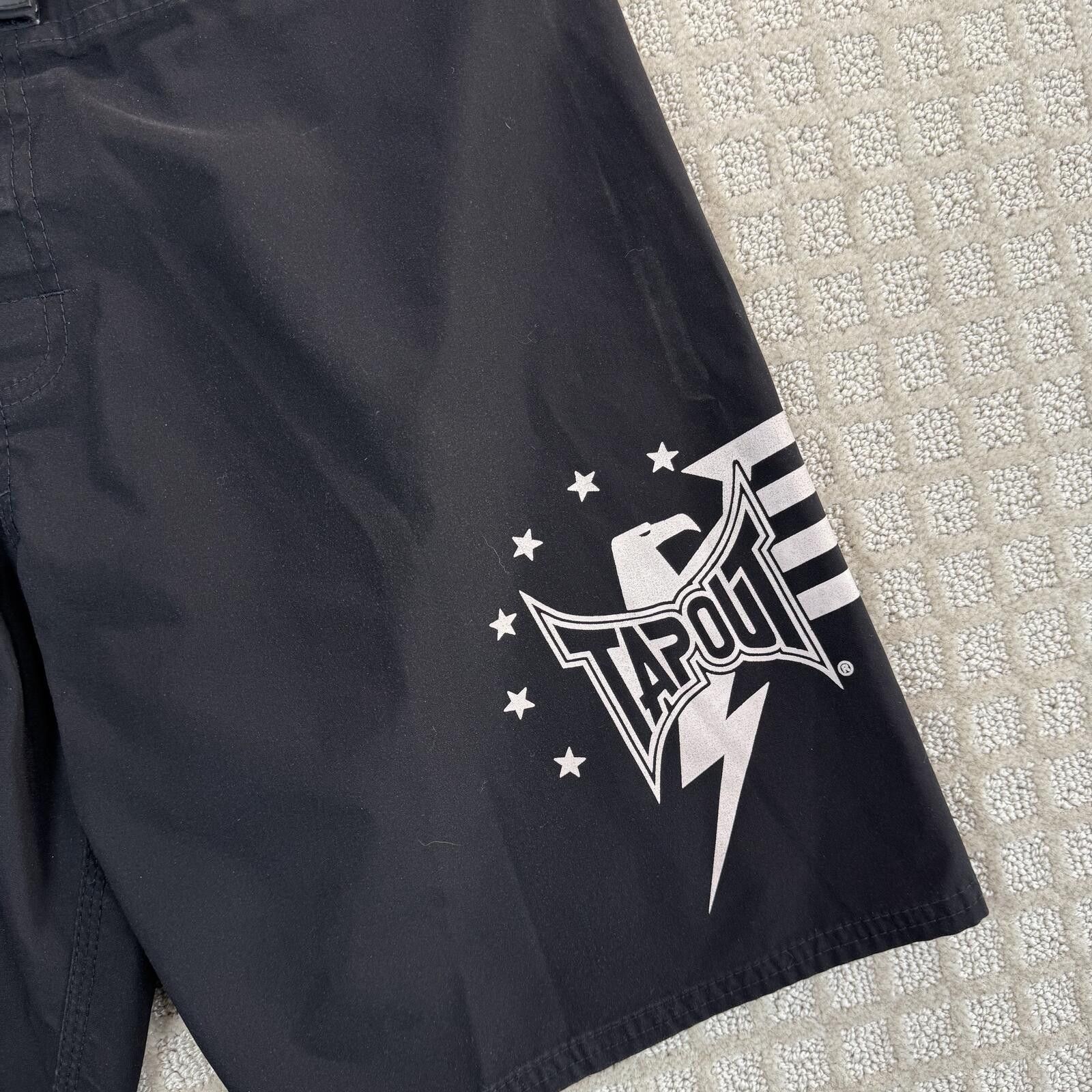 Tapout Y2K Tapout MMA Fight Shorts Black Graphic Size 30 Size US 32 / EU 48 - 2 Thumbnail