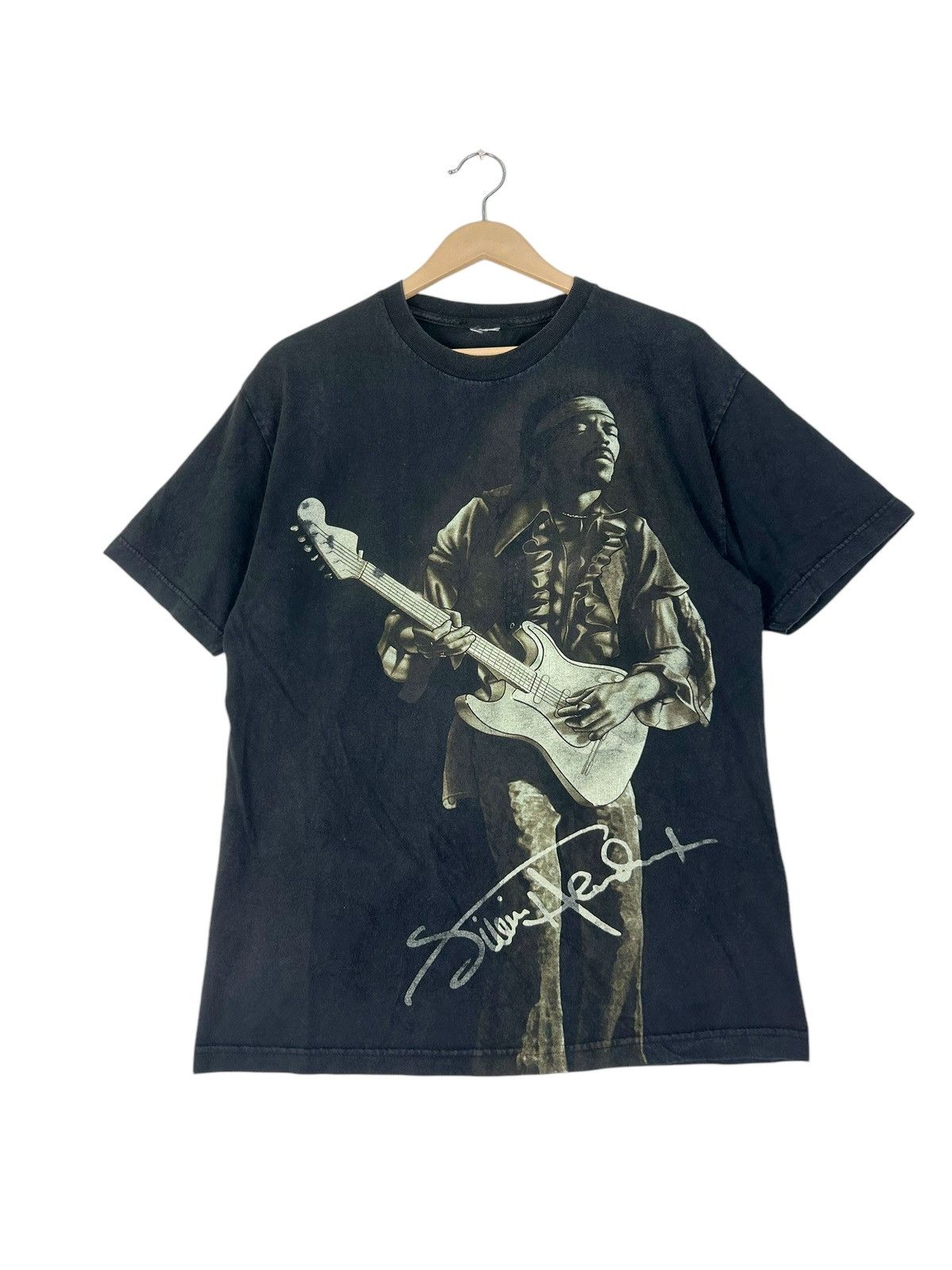 Band Tees × Jimi Hendrix × Vintage Vintage Jimi Hendrix Big Print T-Shirt – Iconic Rock legend Size US L / EU 52-54 / 3 - 1 Thumbnail