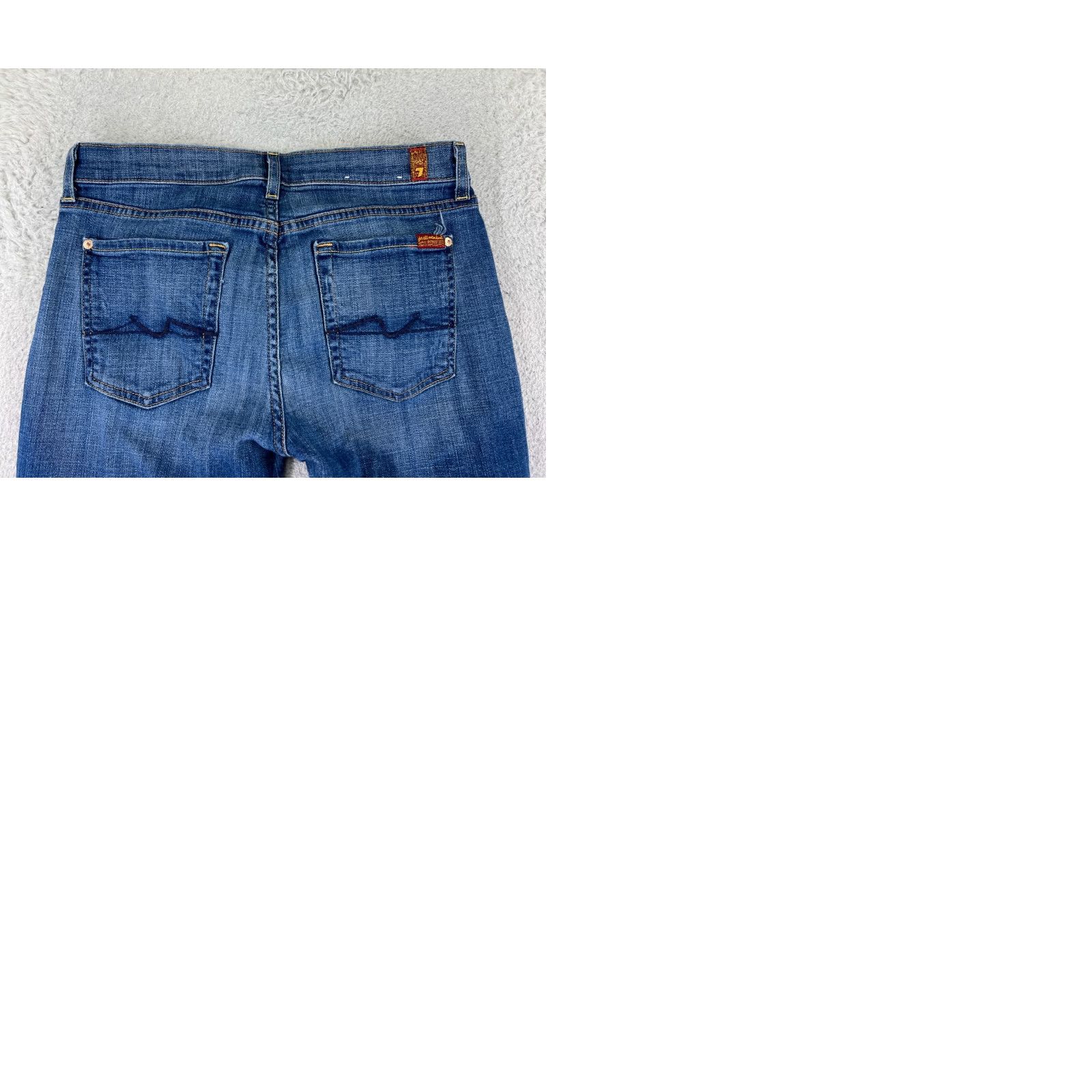 7 For All Mankind 7 For All Mankind Jeans Women 27 Blue Denim Josefina Skinny Button Fly Adult Regular 27 in Blue 7 For All Mankind Jeans Womens Jeans Button Fly 90s? Size 27" / US 4 / IT 40 - 10 Thumbnail