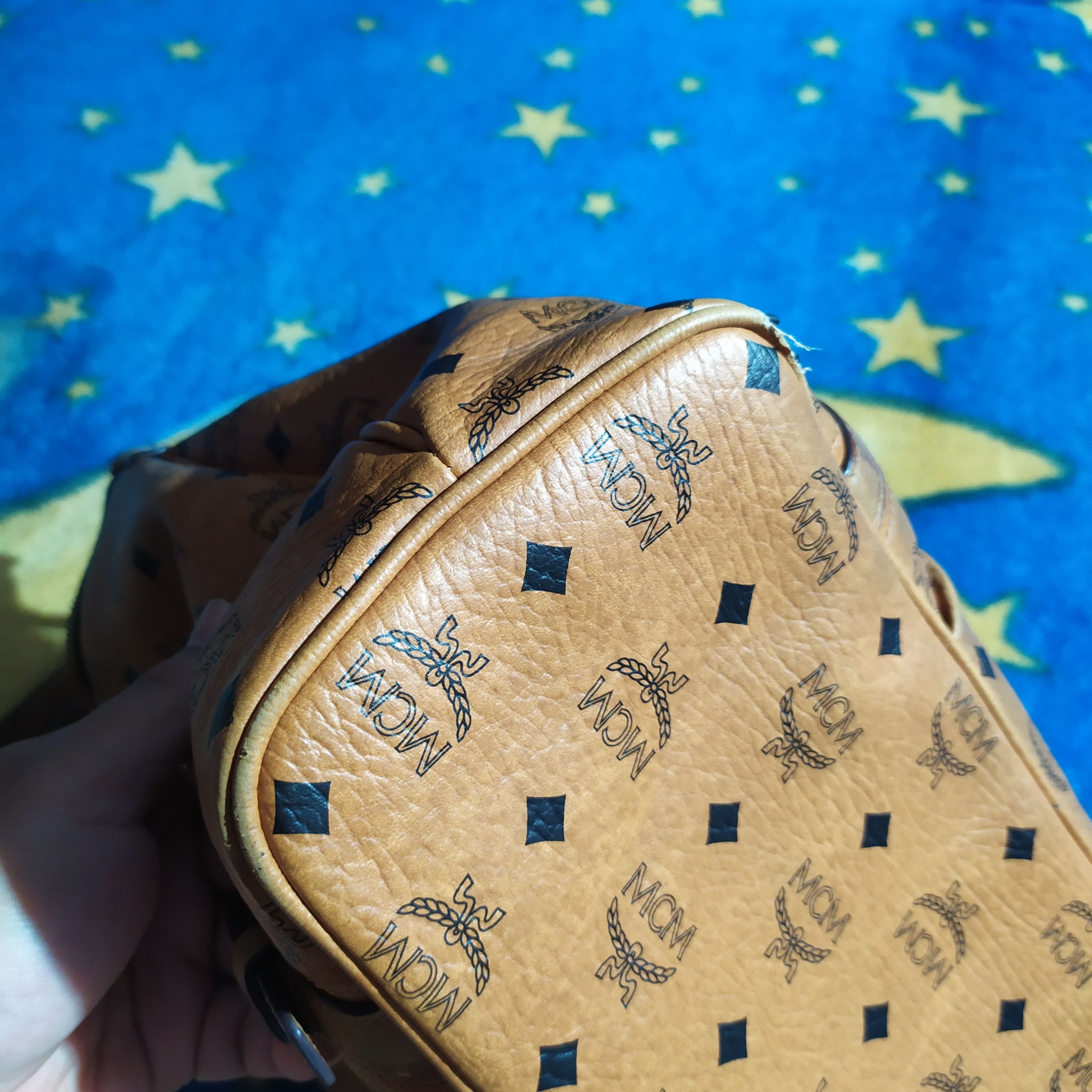 MCM MCM Cognac Visetos Coated Canvas and Leather Zip Tote Size ONE SIZE - 13 Thumbnail