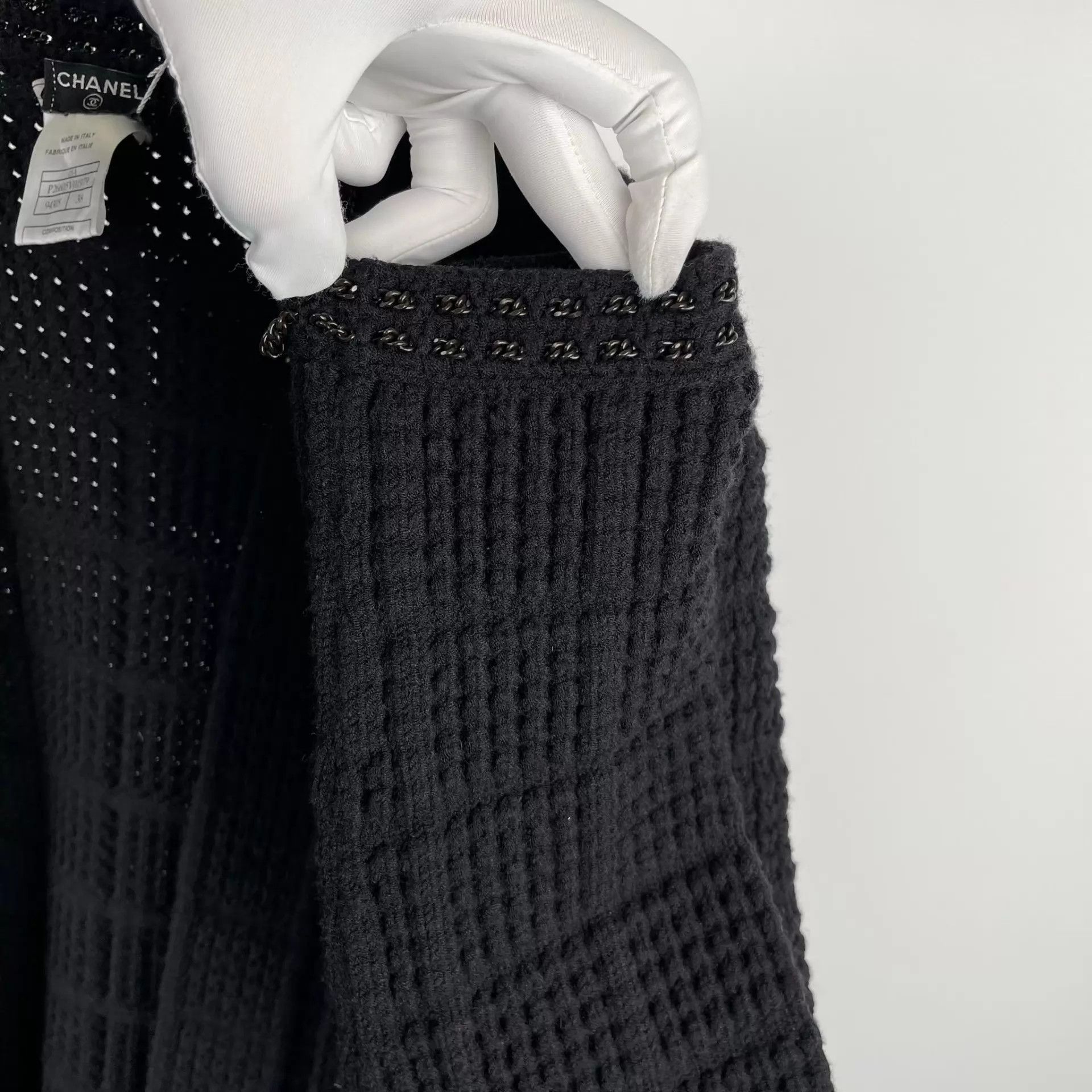 Chanel CHANEL Cutout Cardigan Black Size 38 Size S / US 4 / IT 40 - 9 Thumbnail