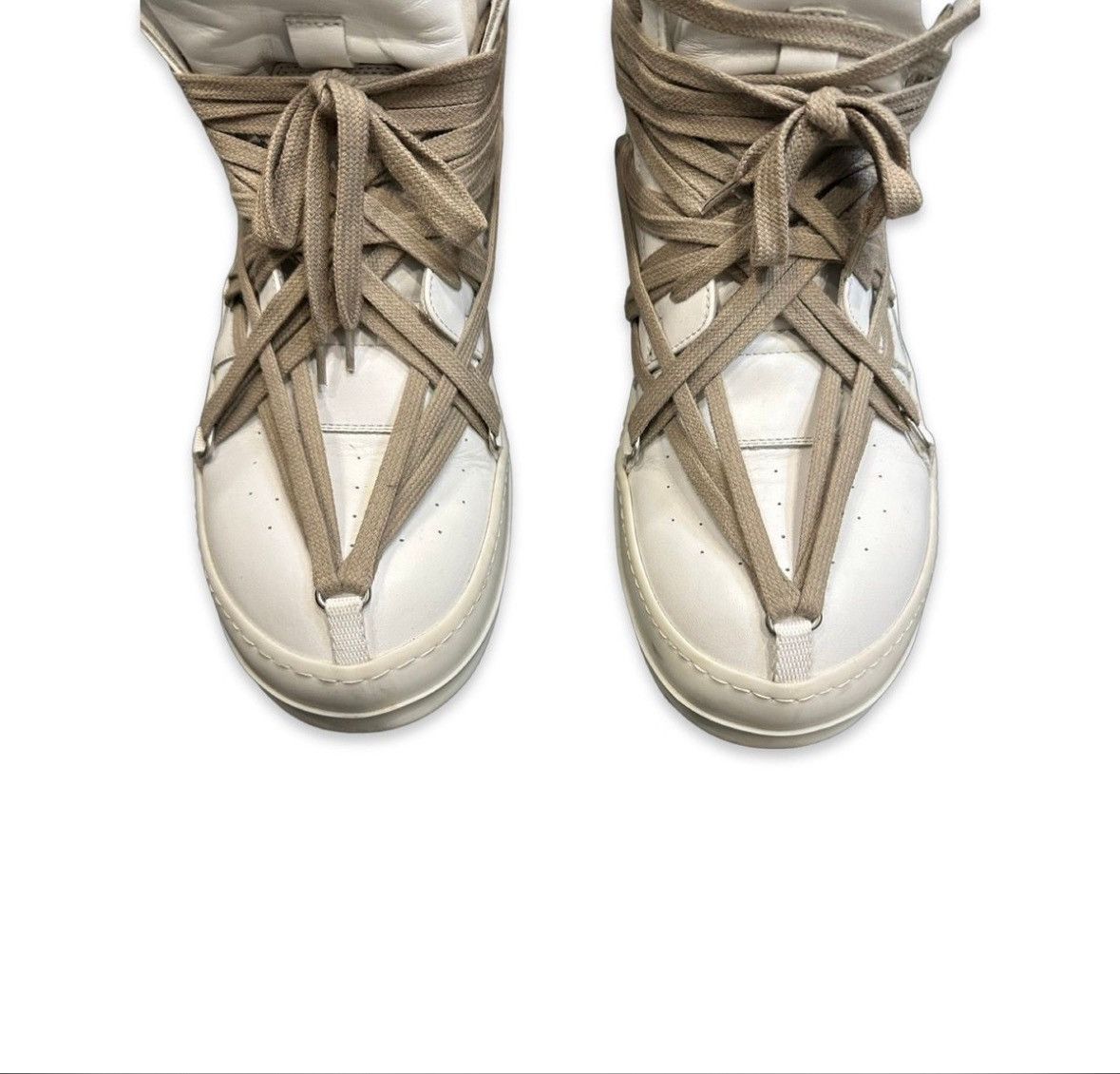 Rick Owens RARE Rick Owens White Megalace Geobaskets Size US 11.5 / EU 44-45 - 2 Thumbnail