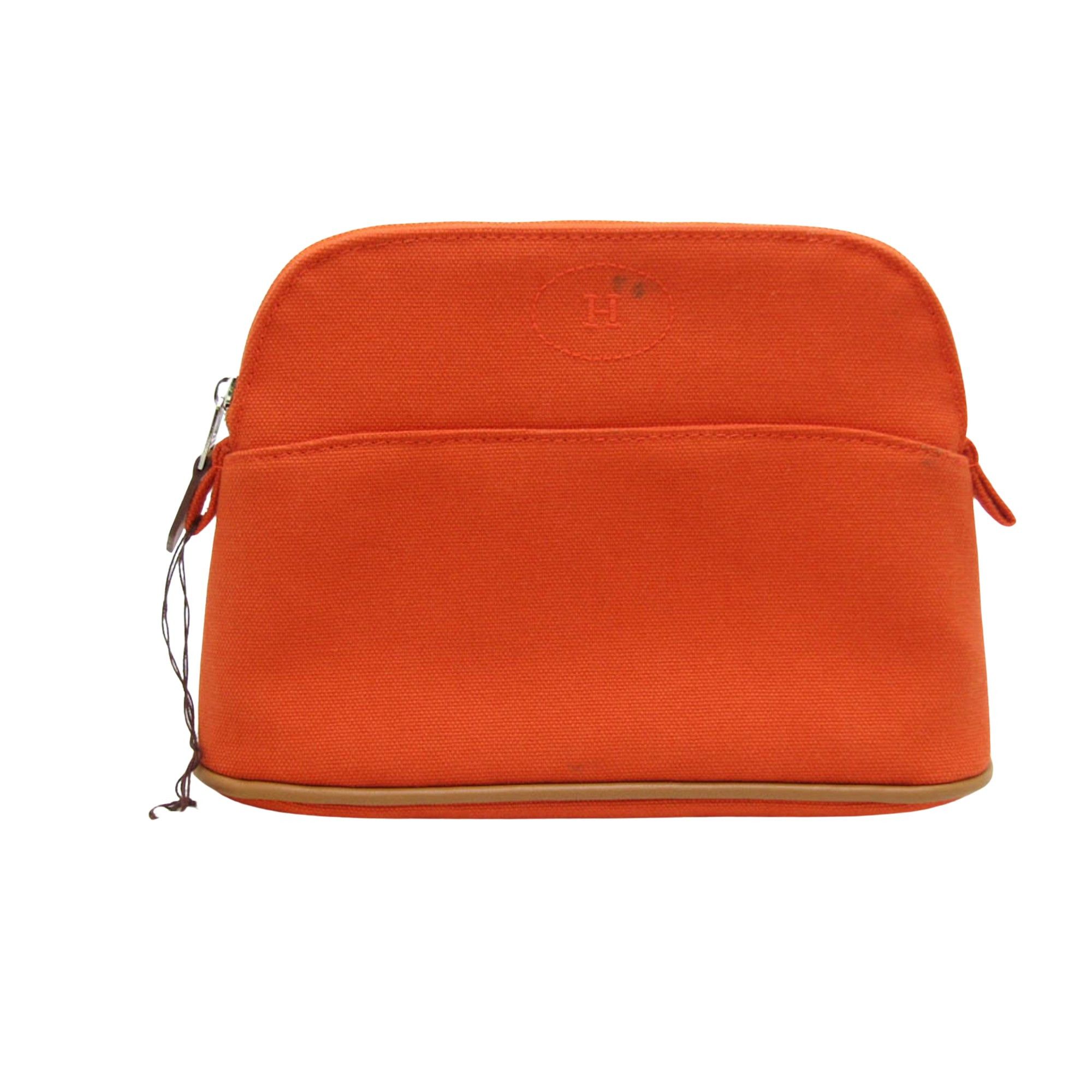 image of Hermes Bolide Clutch in Orange, Women's