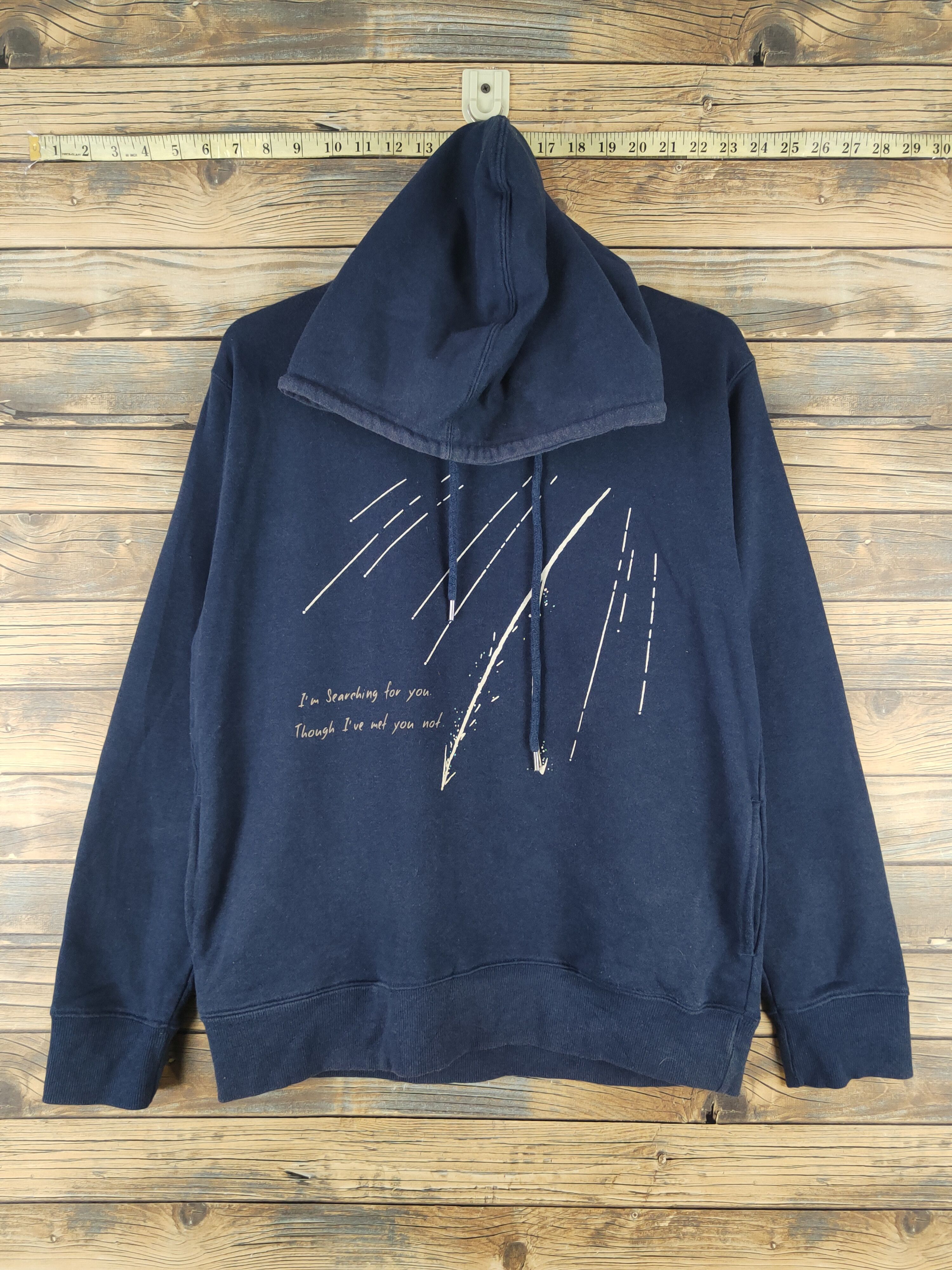 Japanese Brand DL Your Name Navy Hoodie Sweatshirts #2728 Size US M / EU 48-50 / 2 - 1 Thumbnail