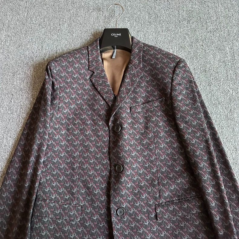 Dior Dior Houndstooth full print suit 2502-Nextarrow Size 48R - 3 Thumbnail