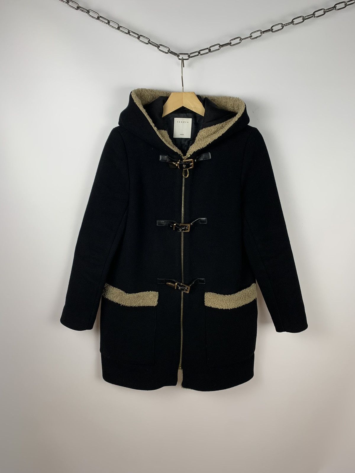 Sandro Sandro Faux Fur Parka Wool Jacket Women’s Size 36 Size XS / US 0-2 / IT 36-38 - 1 Thumbnail