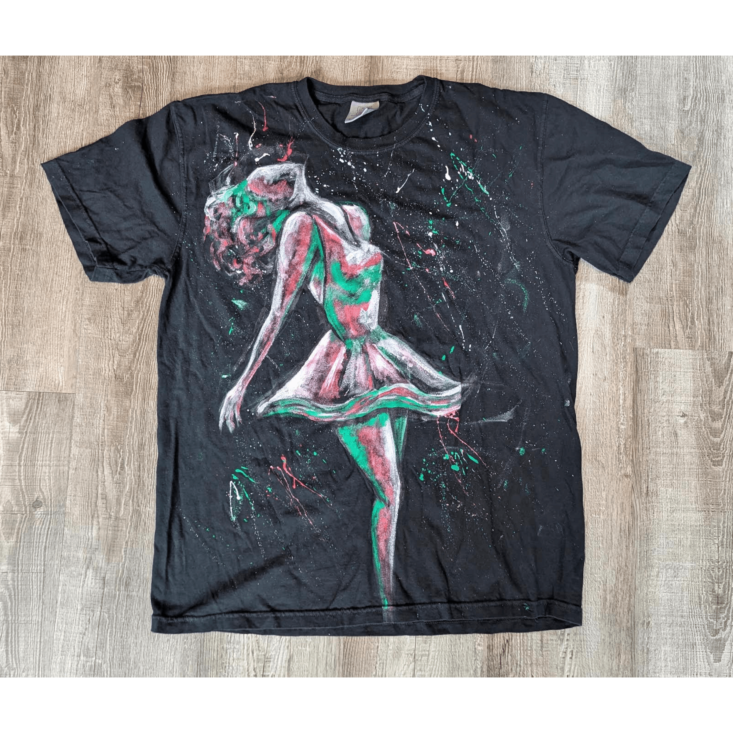 Other Ballet Dancer Handpainted Shirt, Custom, 1 of a kind Size US L / EU 52-54 / 3 - 1 Preview