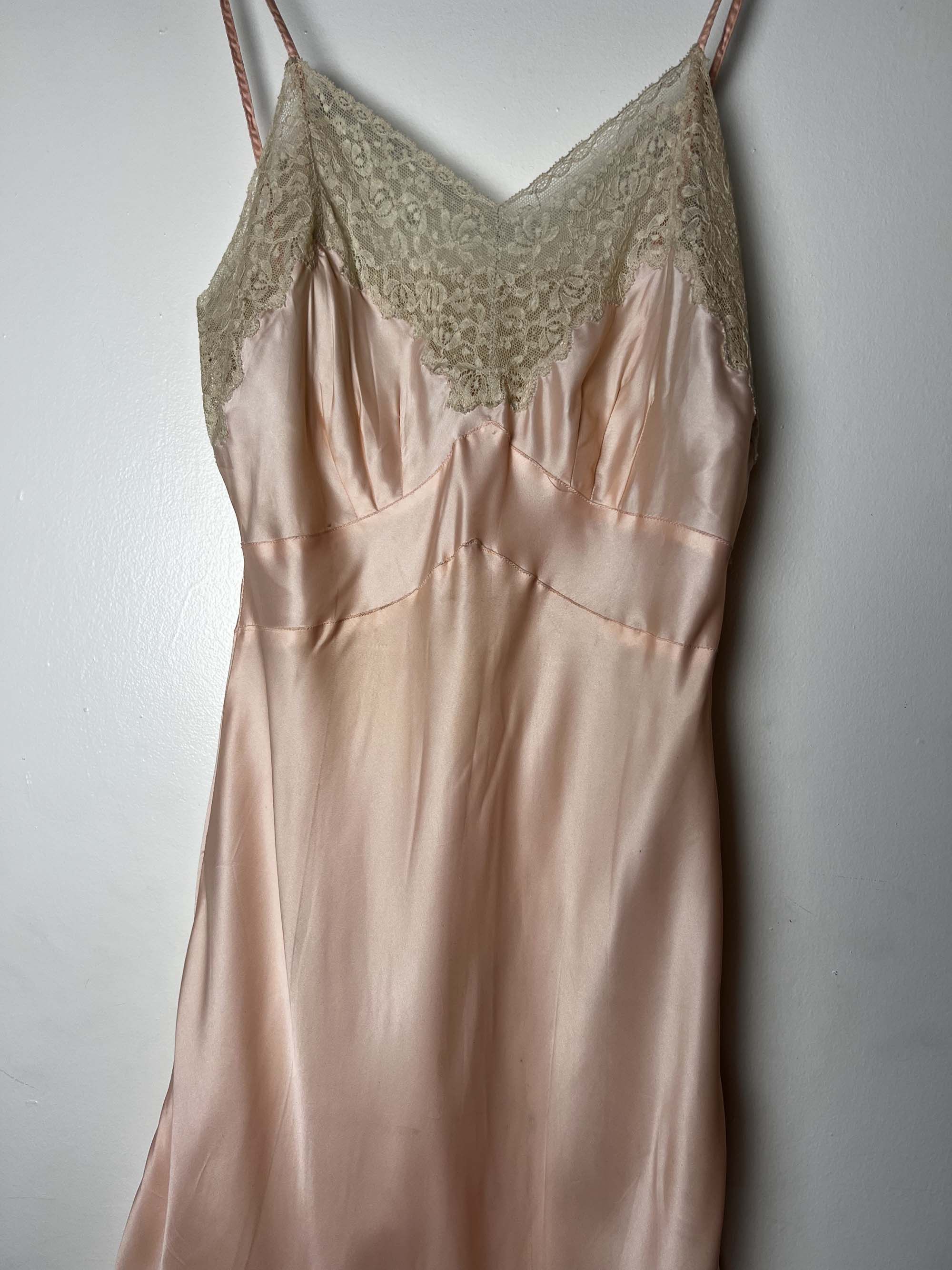 Vintage Vintage 1930's-1940's Tailored by Ro Jene Pink Rayon Slip Size ONE SIZE - 3 Thumbnail