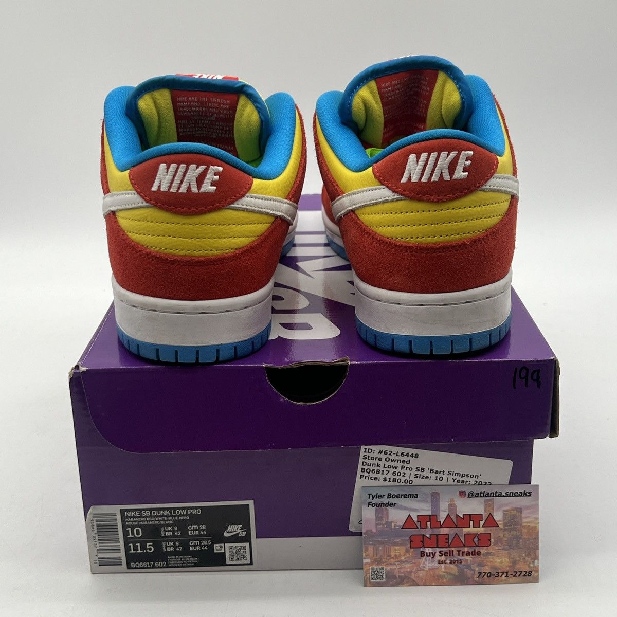 Nike Nike dunk low Bart Simpson Size US 10 / EU 43 - 3 Thumbnail