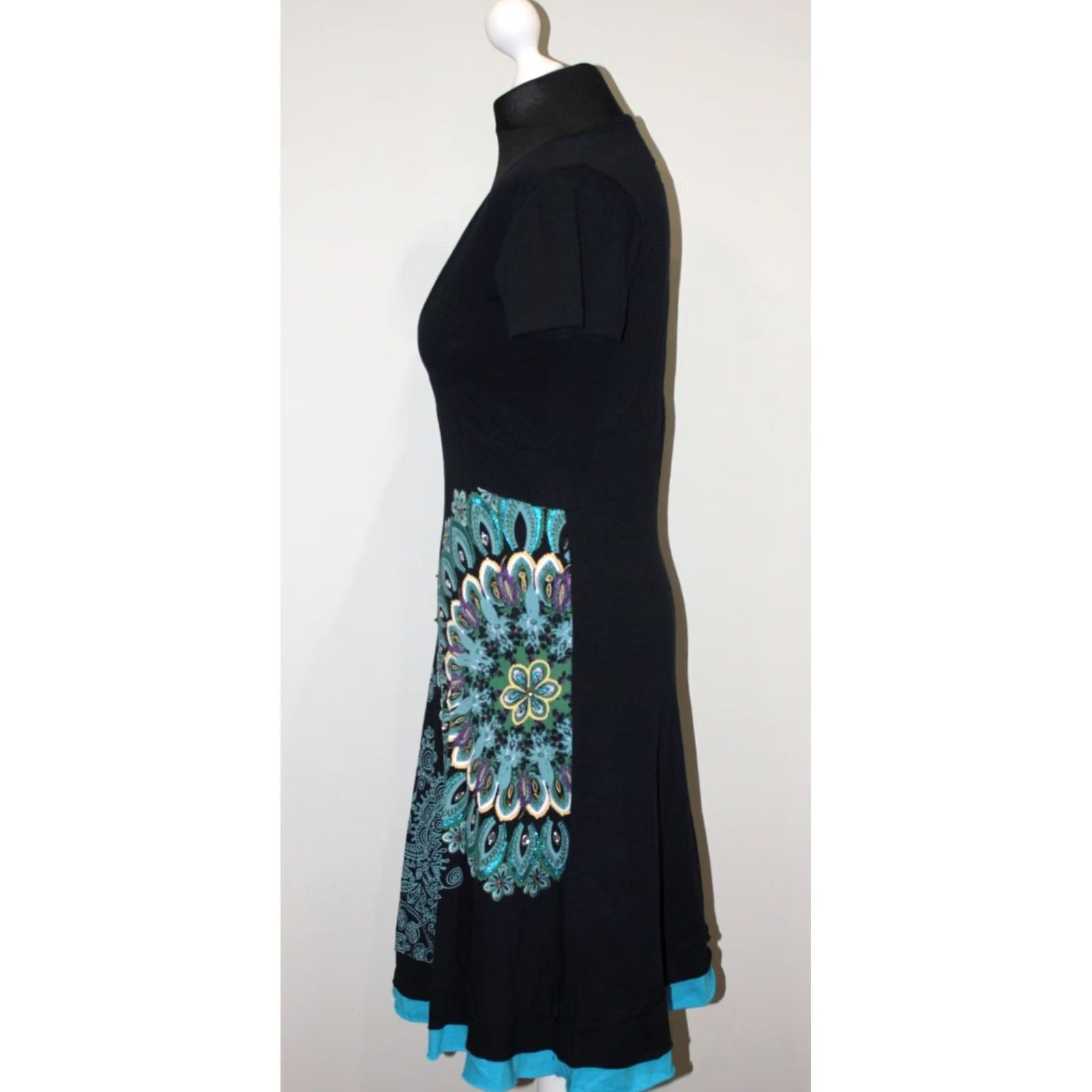 Desigual Desigual black blue Dress Womens Size S Size S / US 4 / IT 40 - 2 Thumbnail