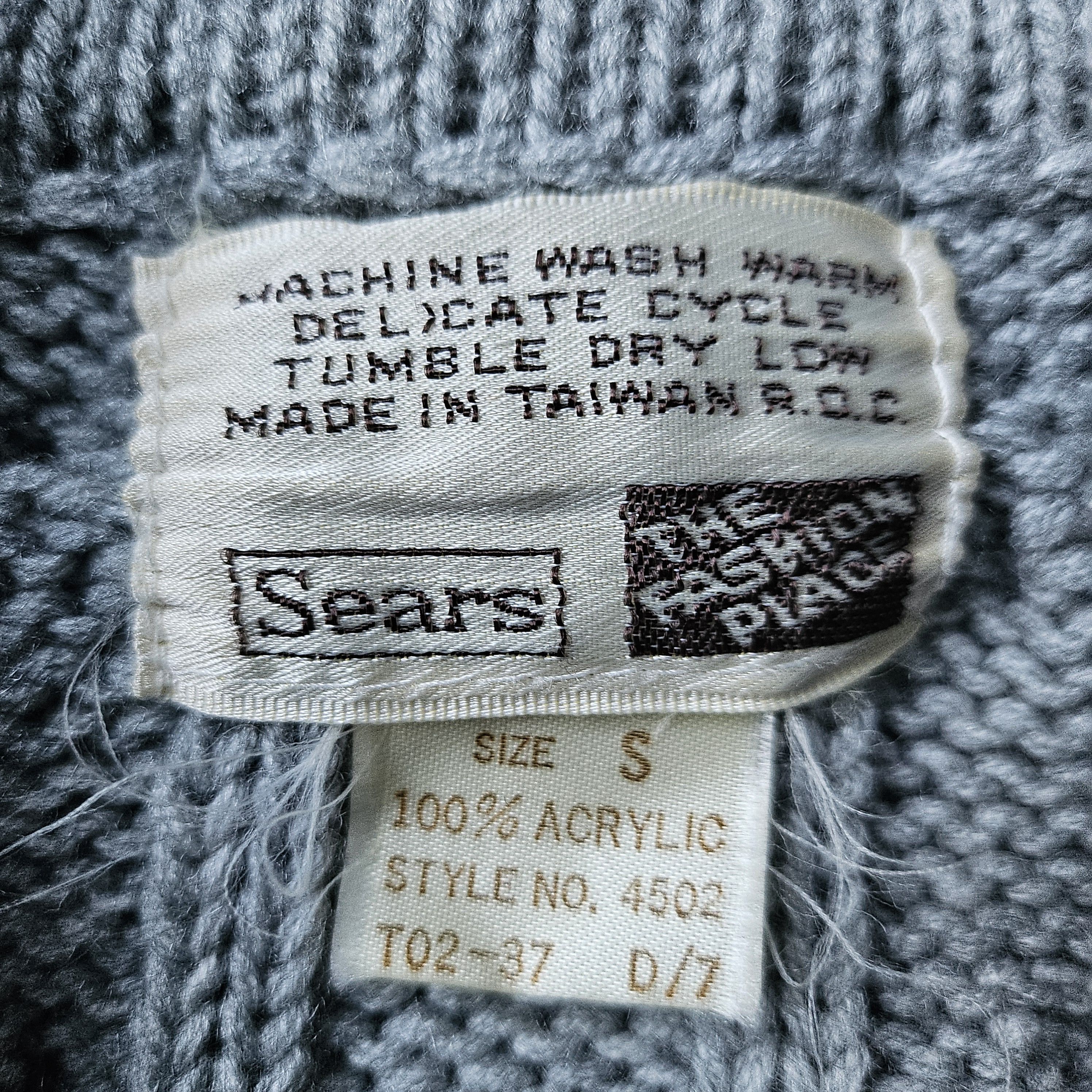 Sears × Vintage VTG 60s 70s Sears Cable Knit Cardigan Size S / US 4 / IT 40 - 4 Thumbnail