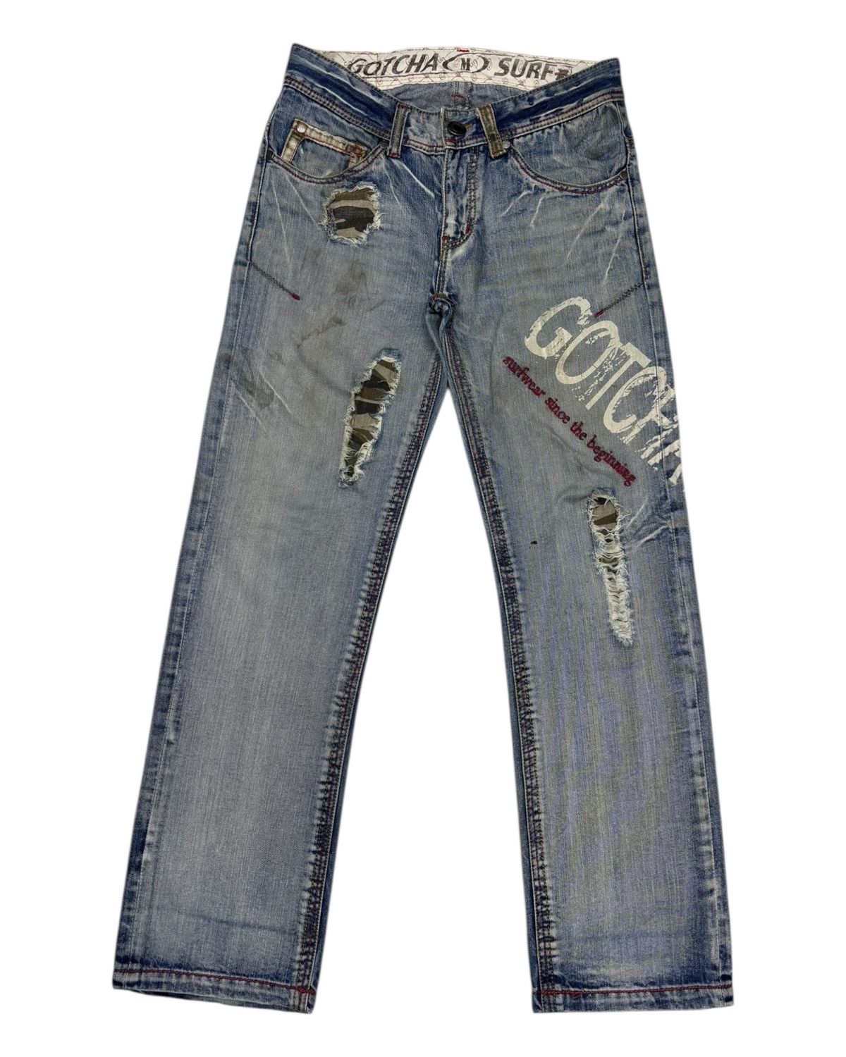 Gotcha × Hysteric Glamour × If Six Was Nine RUSTY🔥RARE GOTCHA SURF HARD DISTRESSED DENIM RUSTY JEAN Size US 30 / EU 46 - 7 Thumbnail