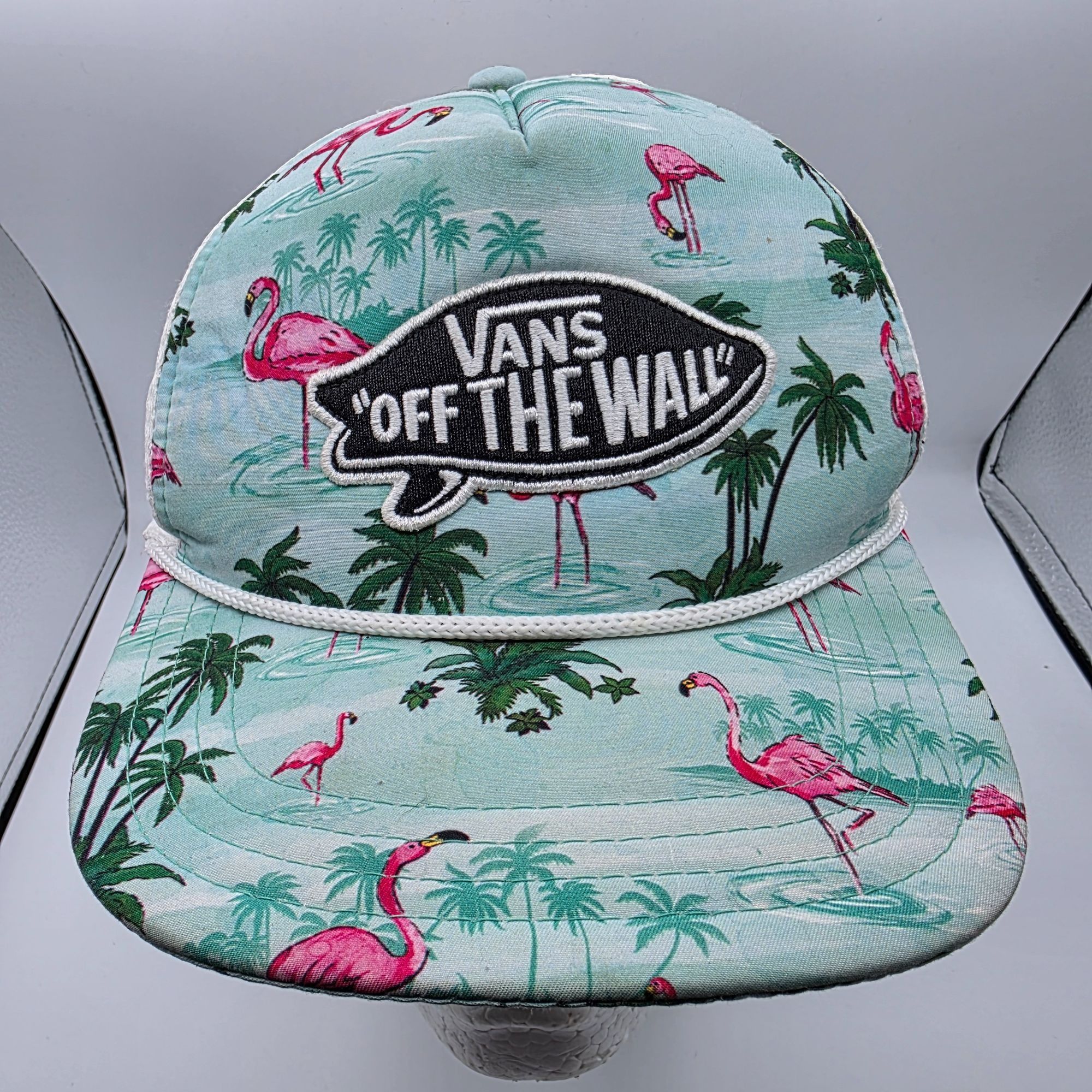 Vans Vans Off The Wall Adults Flamingo Palm Trees Trucker Hat Bea Size ONE SIZE - 1 Thumbnail
