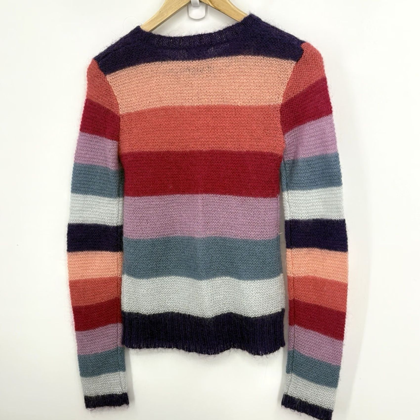 Vintage VINTAGE Lux Lux Lux Sweater Women S Striped Mohair Blend Crew Neck Long Sleeve Lightweight Boho 80s 90s Vintage Design Womens Size S / US 4 / IT 40 - 7 Thumbnail