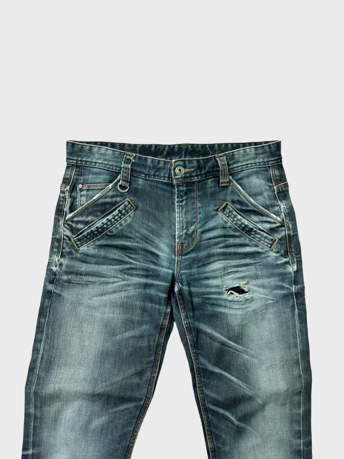 5351 POUR LES HOMMES VTG Nicole Club For Men Fade Blue Stretch Denim Flare Jeans Size US 30 / EU 46 - 5 Thumbnail