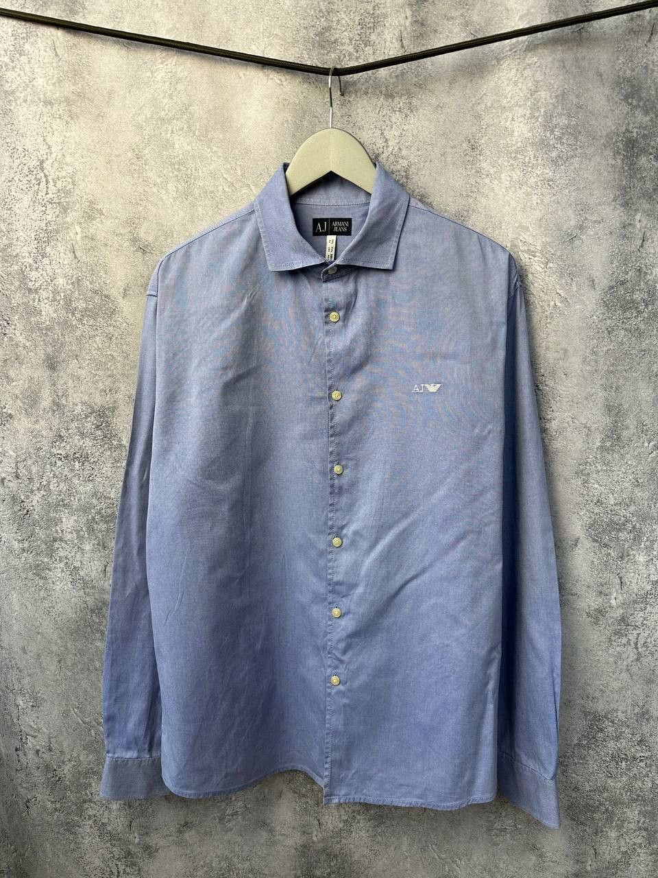 Armani Jeans Vintage 90s Button Up Shirt Tessuto Logo