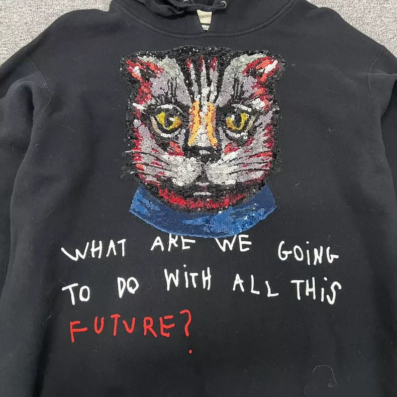 Gucci Gucci Heavy industry sequin cat hooded sweatshirt 2502-Next Size US XS / EU 42 / 0 - 4 Thumbnail
