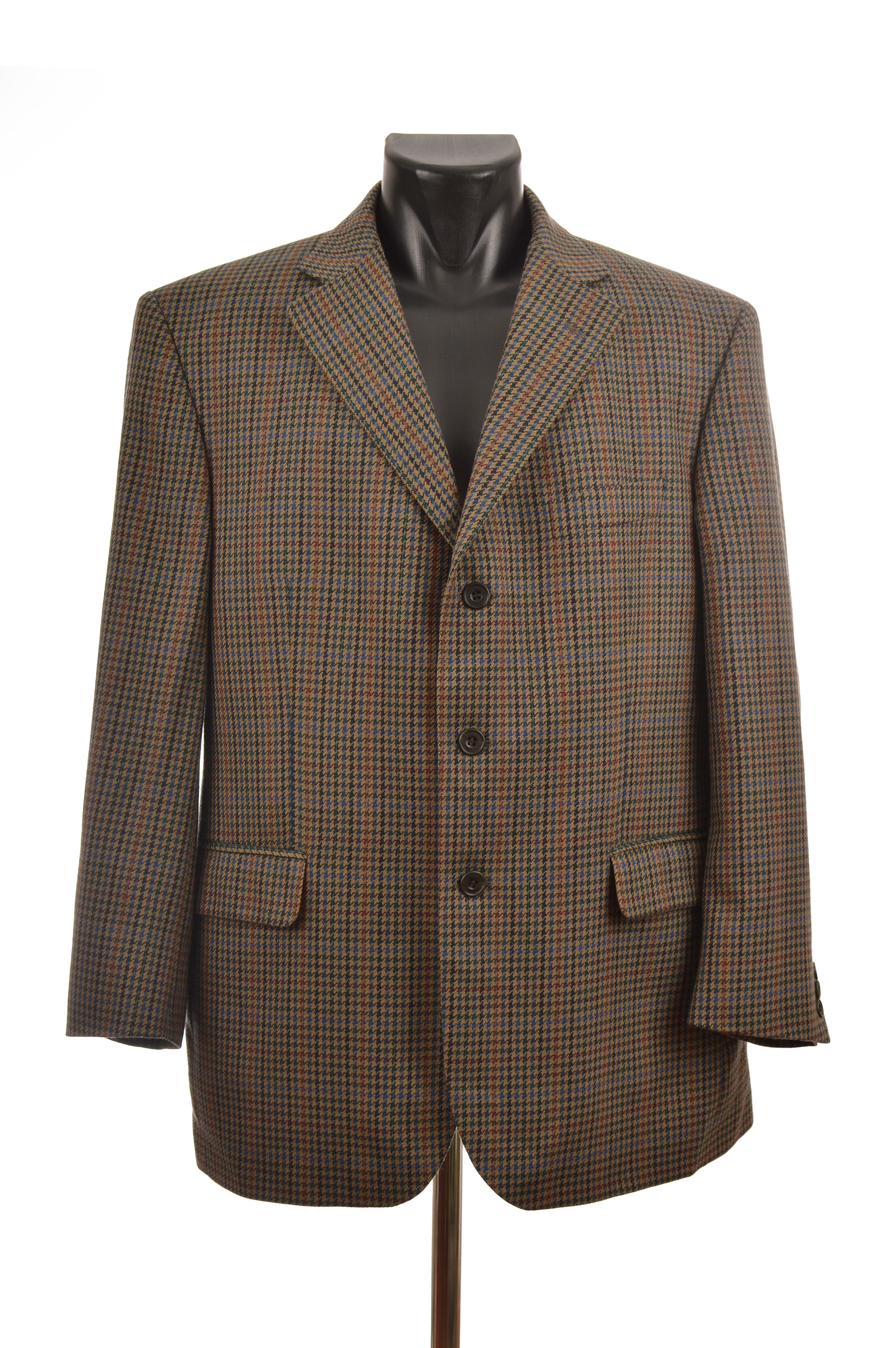 DAKS Daks Signature Vintage Houndtooth Blazer Jacket Size 42S - 1 Thumbnail