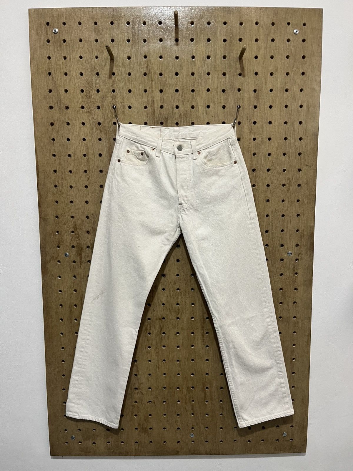 Levi's 90’s Levi’s 501 White Denim Jeans. Size US 30 / EU 46 - 1 Thumbnail