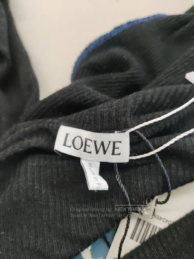 Loewe Loewe Black Leather Logo Sweatshirt Size S / US 4 / IT 40 - 3 Thumbnail