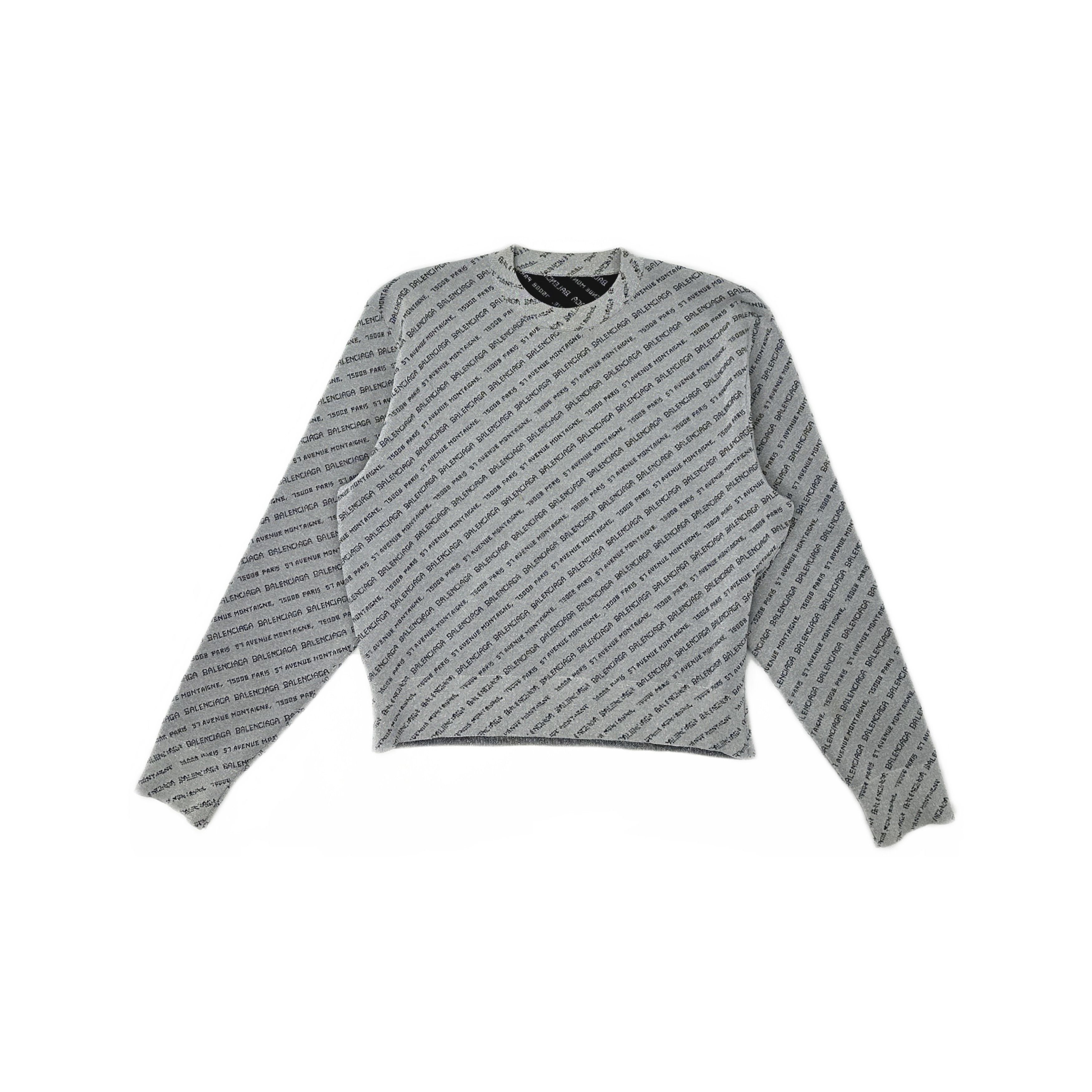 Balenciaga Balenciaga All Over Logo Long Sleeve T-Shirt Size L Size US S / EU 44-46 / 1 - 1 Thumbnail
