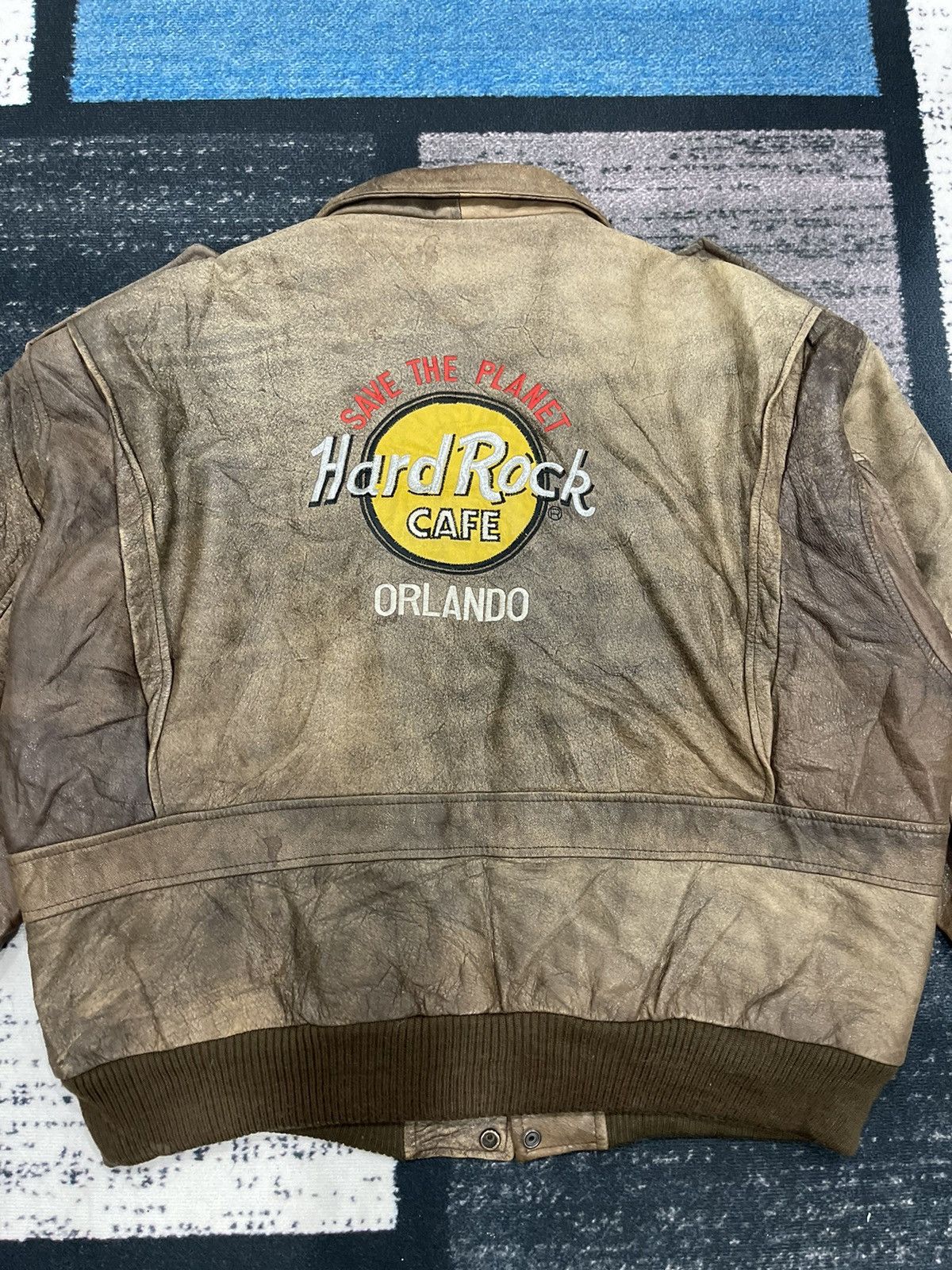 Hard Rock Cafe Vintage Hard Rock Cafe Leather Bomber Jacket Size US L / EU 52-54 / 3 - 15 Thumbnail