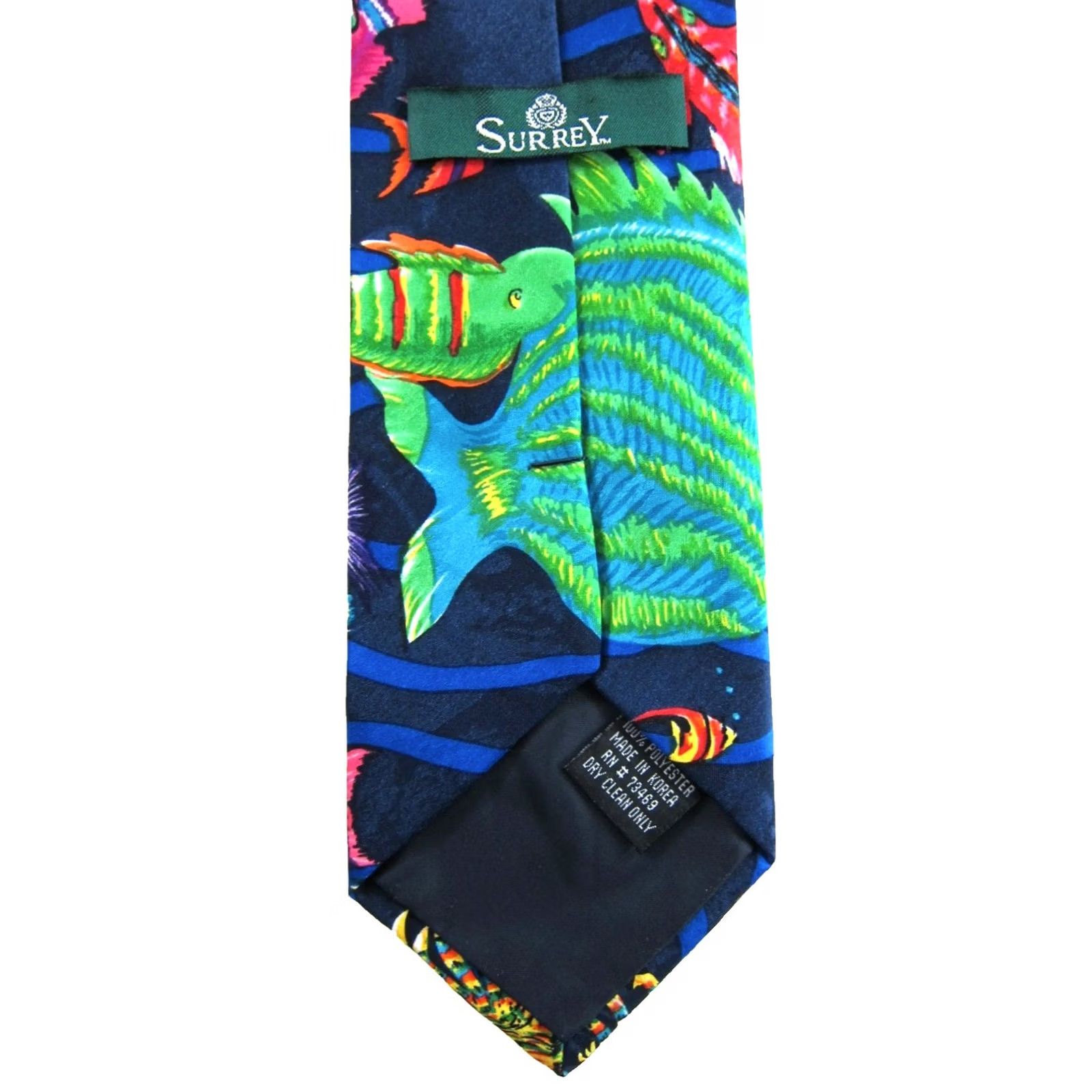 Vintage VTG Surrey Aquatic Tropical Fish Ocean Beach Tie Shirt? Size ONE SIZE - 5 Thumbnail