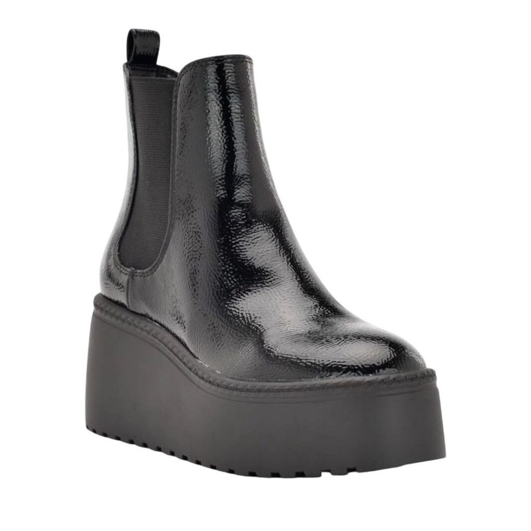 NINE WEST / Henrita-3 / Black Patent / Faux Leather / Platfo