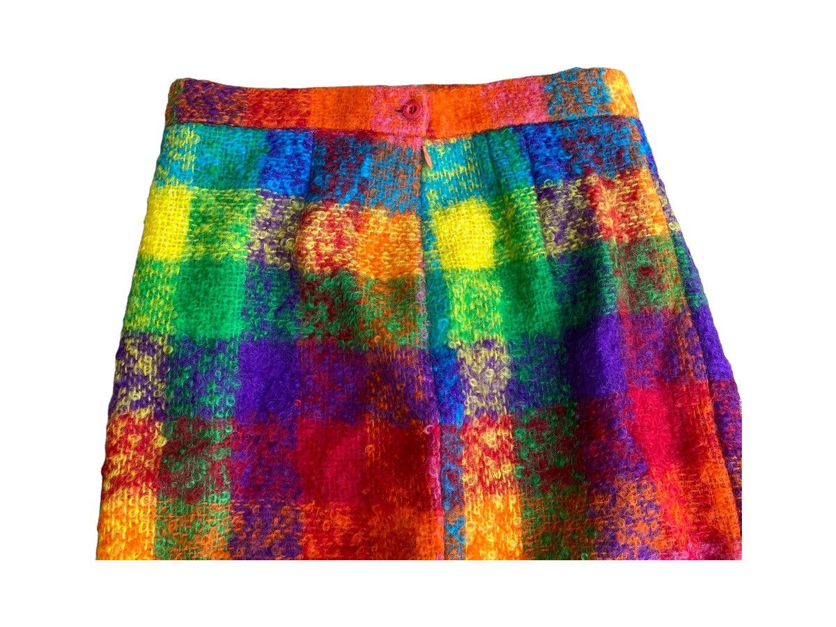 Jean Charles De Castelbajac JEAN-CHARLES De Castelbajac RAINBOW TWEED BLANKE Wool Skirt Size 28" / US 6 / IT 42 - 3 Thumbnail