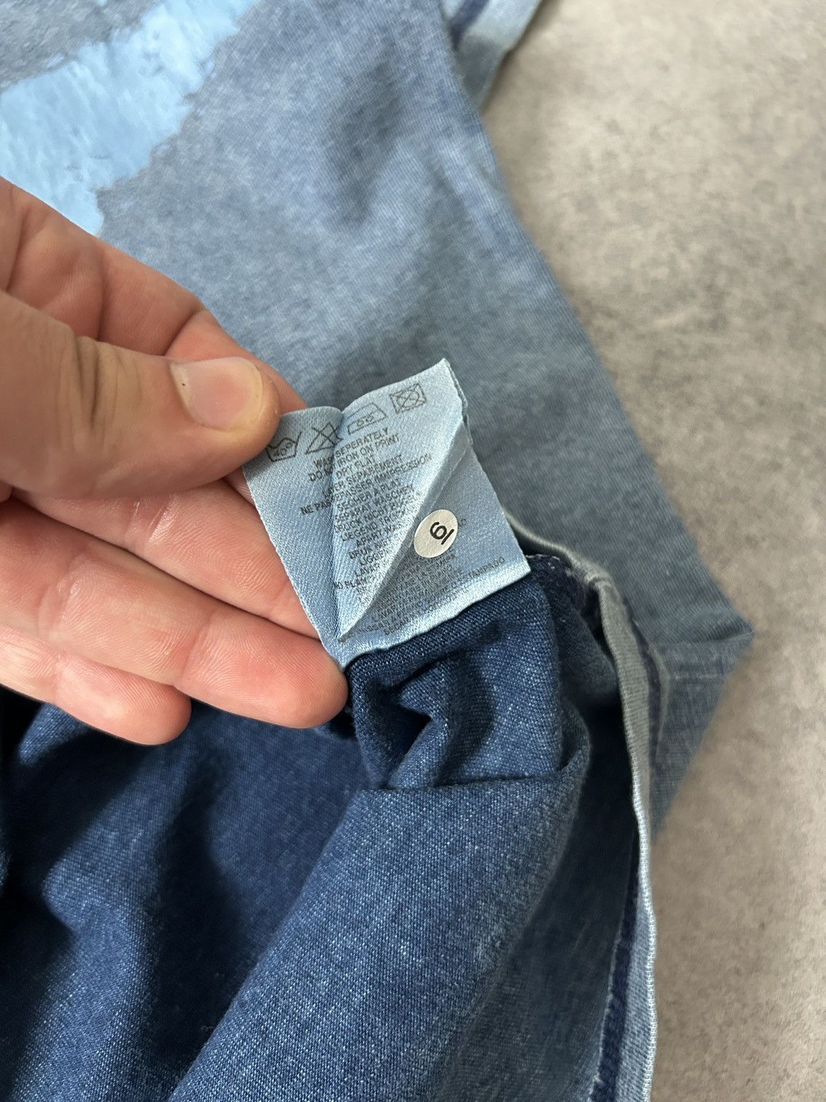Japanese Brand Vintage Yo japan Biker big logo shirt mens washed blue Size US L / EU 52-54 / 3 - 6 Thumbnail