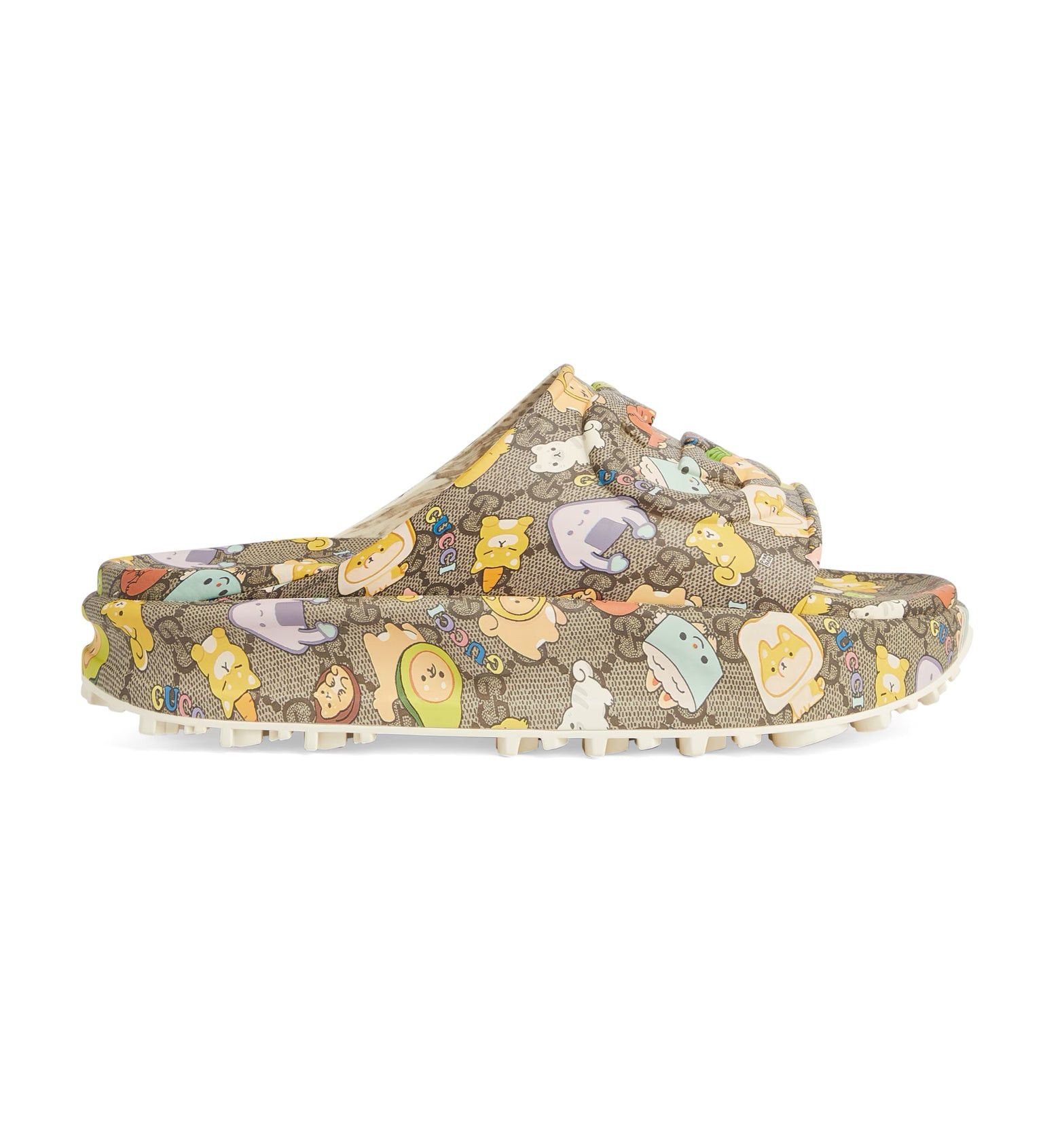 image of Gucci Animal Print Slide Sandals Size 12, Men's