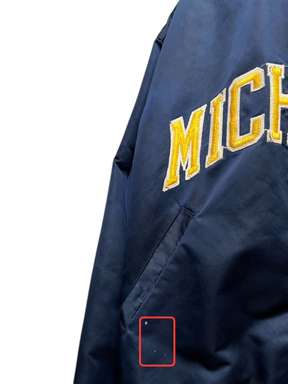 Starter Vintage Starter Michigan Wolverines Satin Varsity Jacket Size US M / EU 48-50 / 2 - 10 Thumbnail