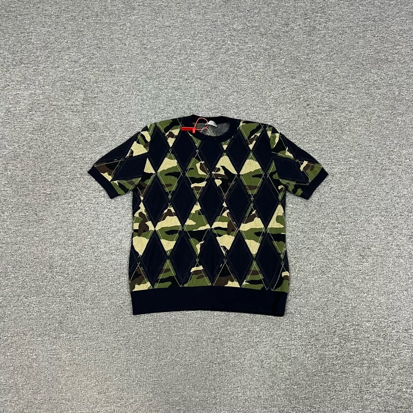 Dior Dior Homme Argyle Camo Wool Knit Short Sleeve Size US M / EU 48-50 / 2 - 1 Thumbnail