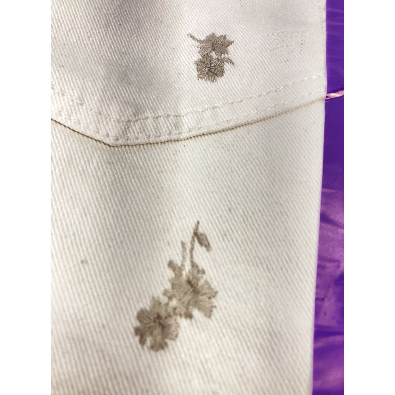 Vintage VINTAGE Seven7 90s Straight Jeans Women Size 16 38X31 White Denim Floral Stretch NWT Size 38" / US 16 / IT 52 - 4 Thumbnail