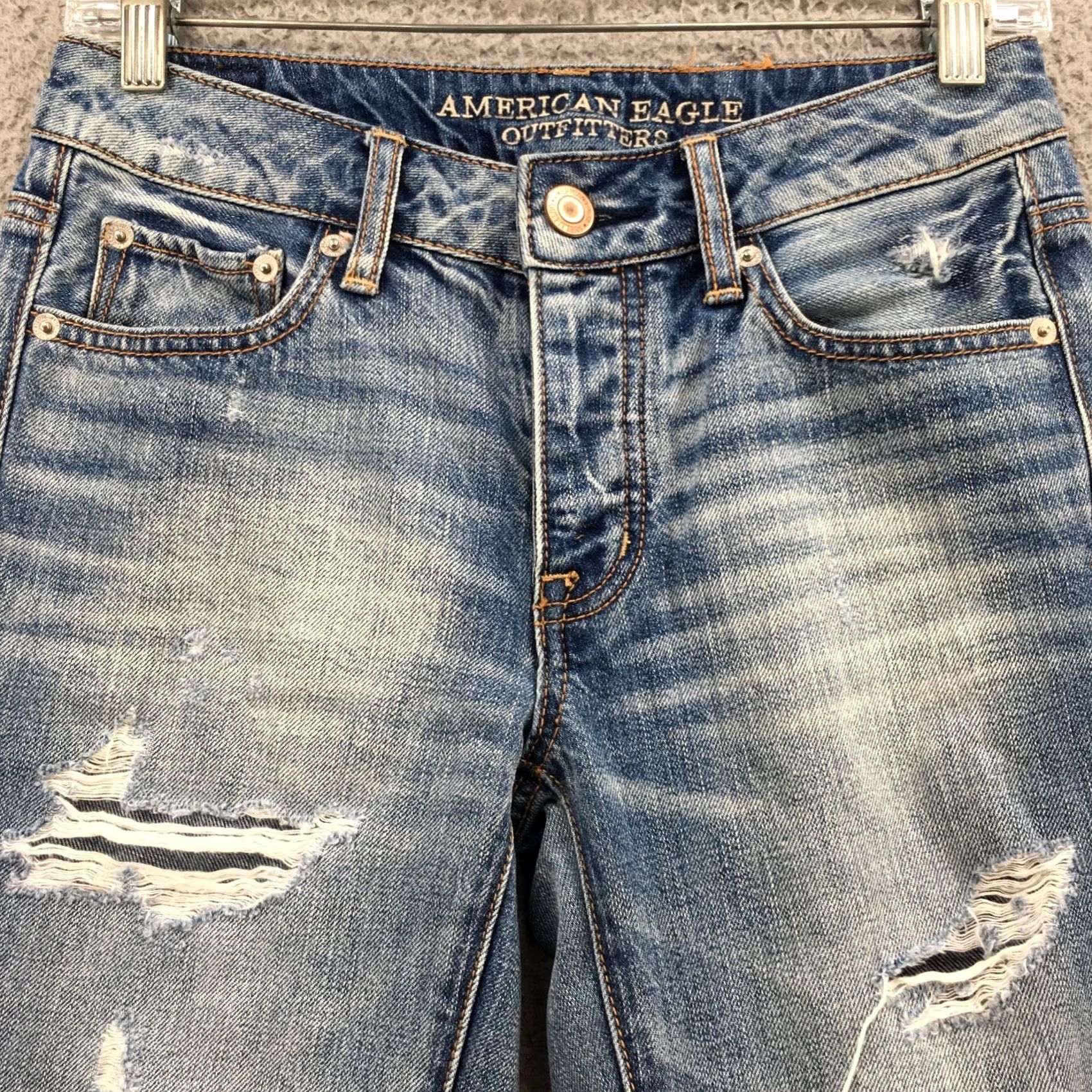 American Eagle Outfitters American Eagle Outfitters Jeans Womens 00R Cropped Blue Denim Size 24" / US 00 / IT 34 - 2 Thumbnail