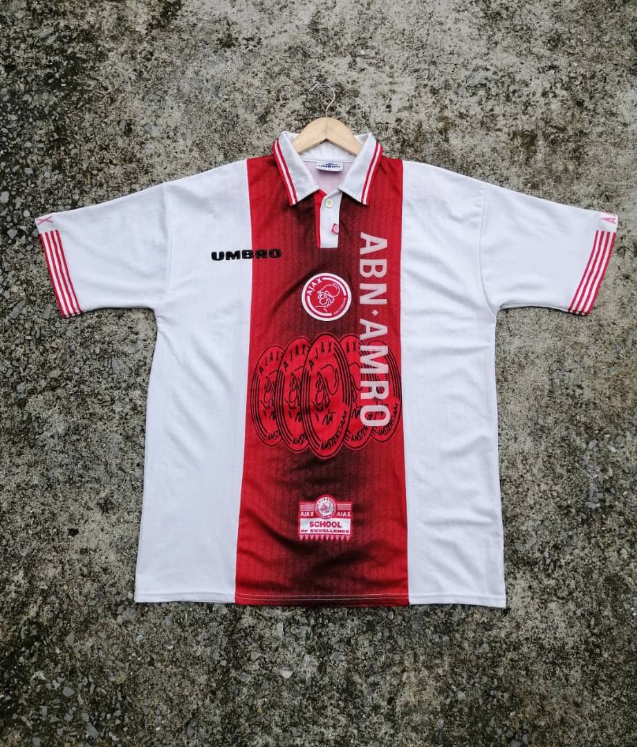 Umbro × Vintage Vintage 90s Umbro Ajax Amsterdam 94/95 Home Jersey Size US L / EU 52-54 / 3 - 1 Thumbnail