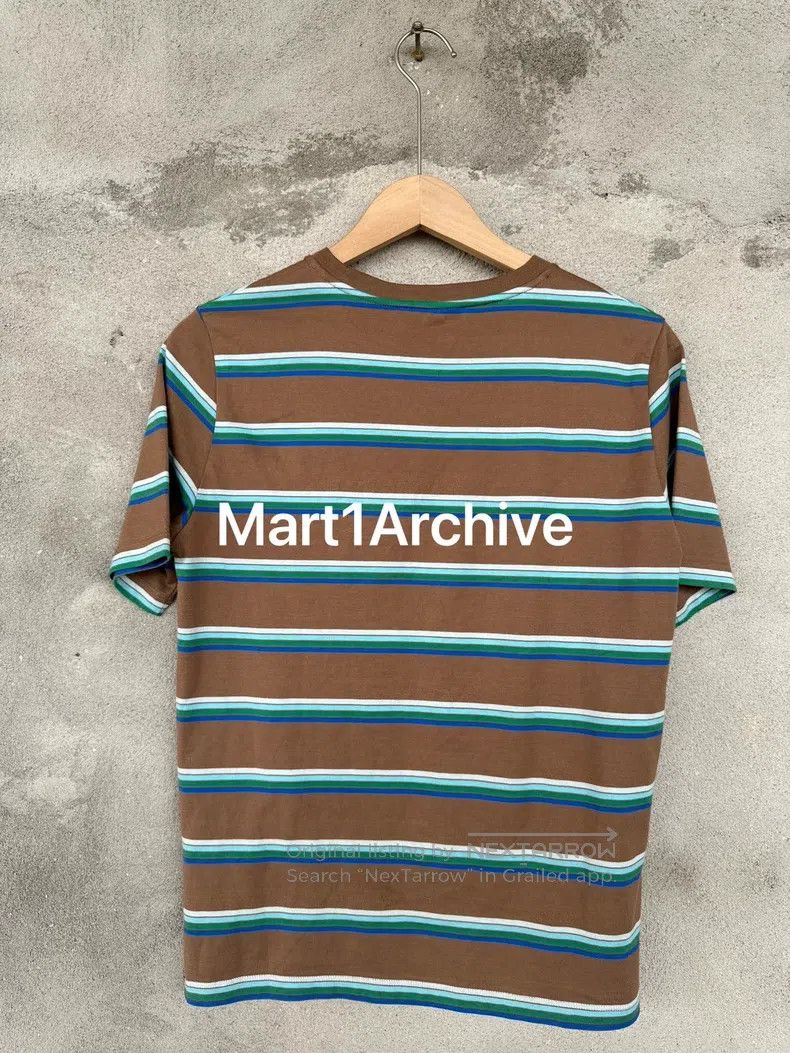 Miu Miu Miu Miu Brown Striped Short-sleeve Size US L / EU 52-54 / 3 - 2 Thumbnail