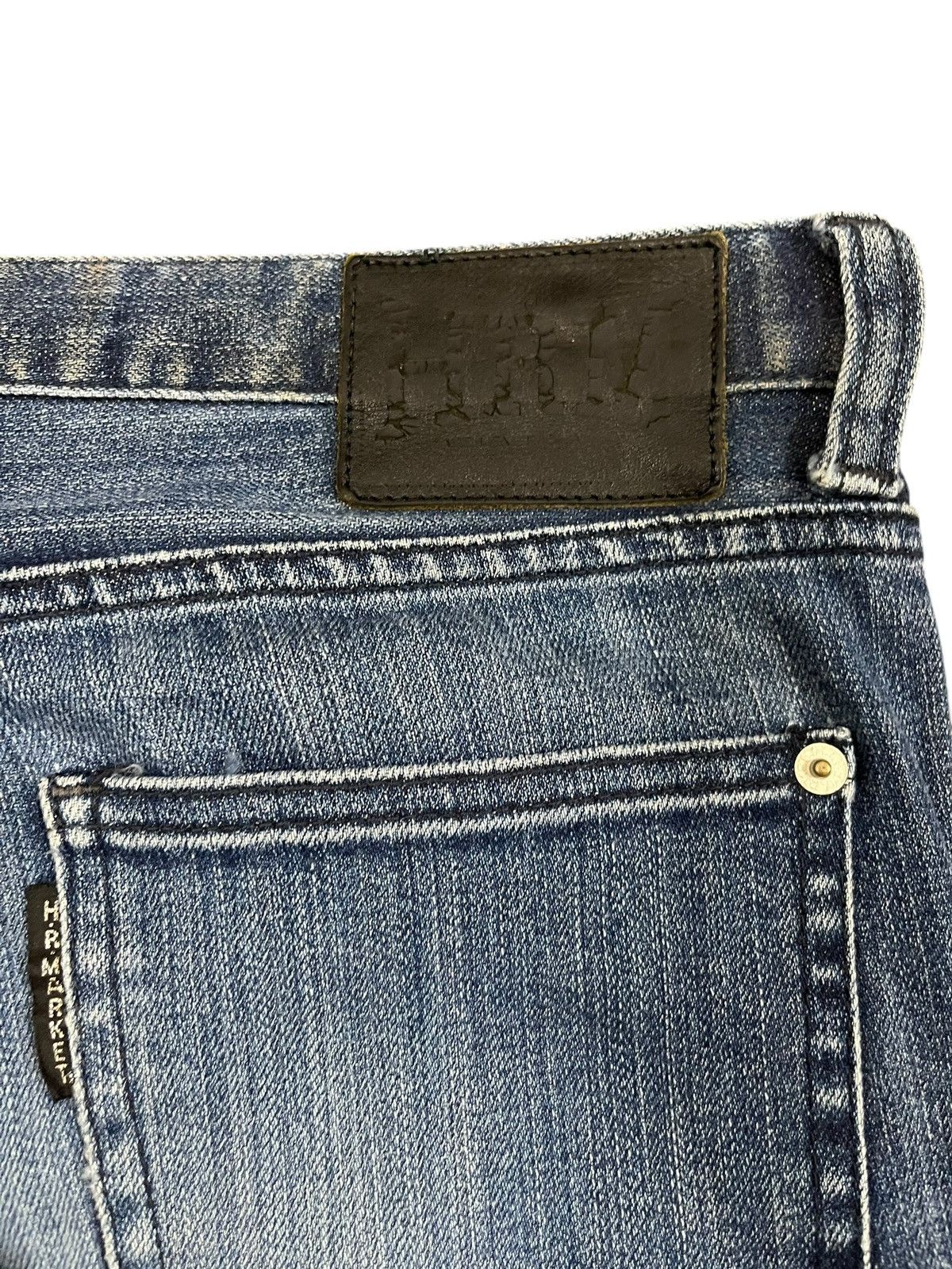 Blue Blue Japan × HOLLYWOOD RANCH MARKET × Japan Blue Vintage Hollywood Ranch Market Slim Fit Distressed Denim Size US 32 / EU 48 - 8 Thumbnail