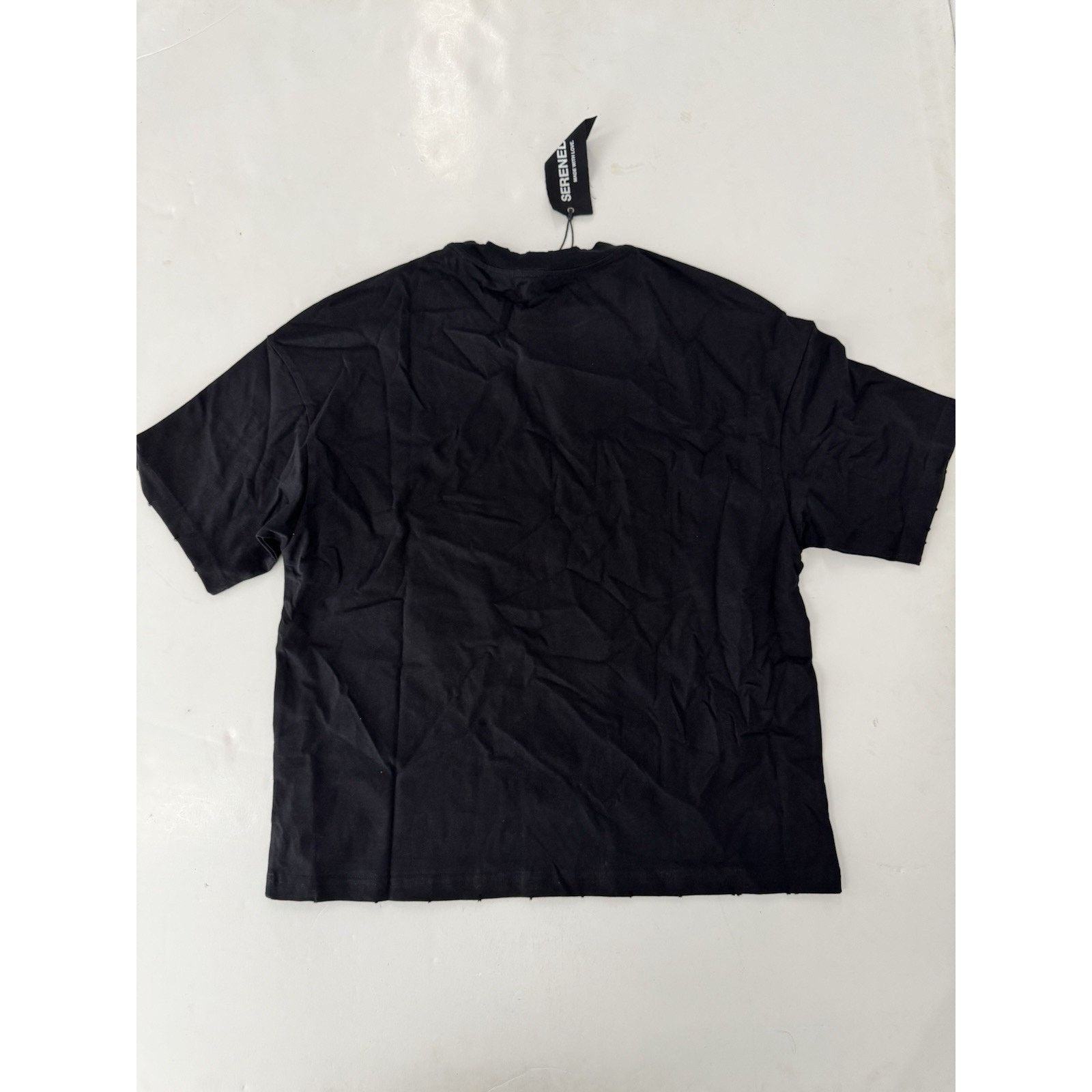 SERENEDE Serenede Black Classic Logo Short Sleeve Crewneck Distressed Size US M / EU 48-50 / 2 - 3 Thumbnail
