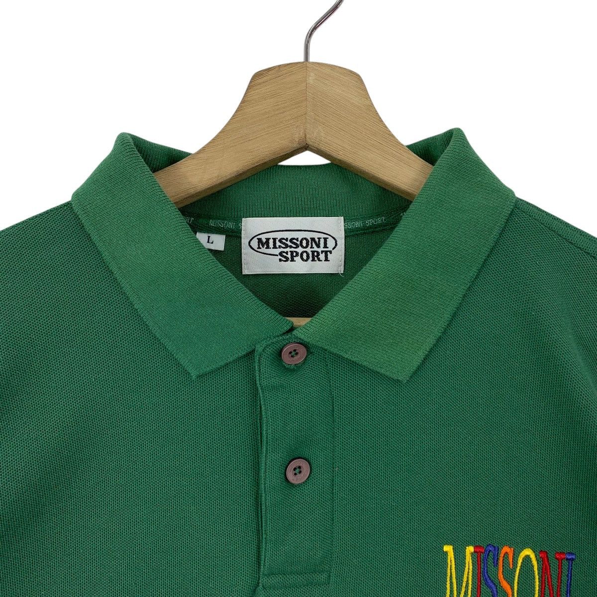 Missoni × Vintage Vintage MISSONI SPORT small logo embroidery polo tee Size US L / EU 52-54 / 3 - 5 Thumbnail