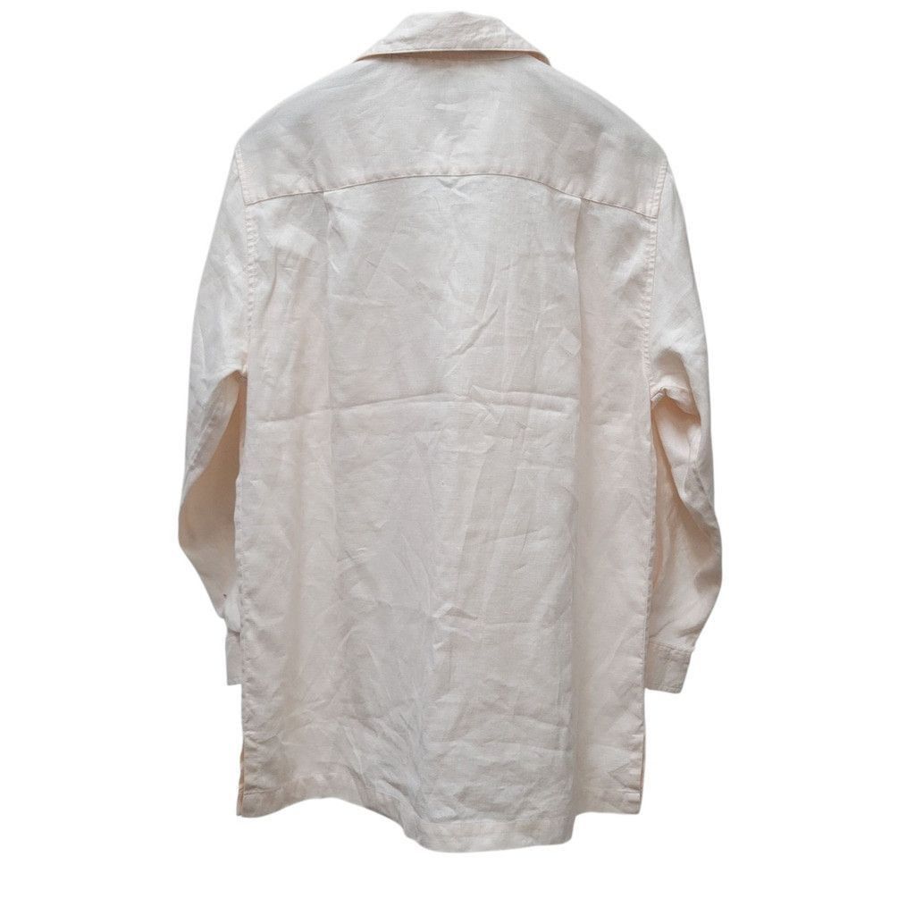 Talbots Talbots Petites Women's Long-Sleeves Pink Linen Button-Up Size L / US 10 / IT 46 - 3 Thumbnail