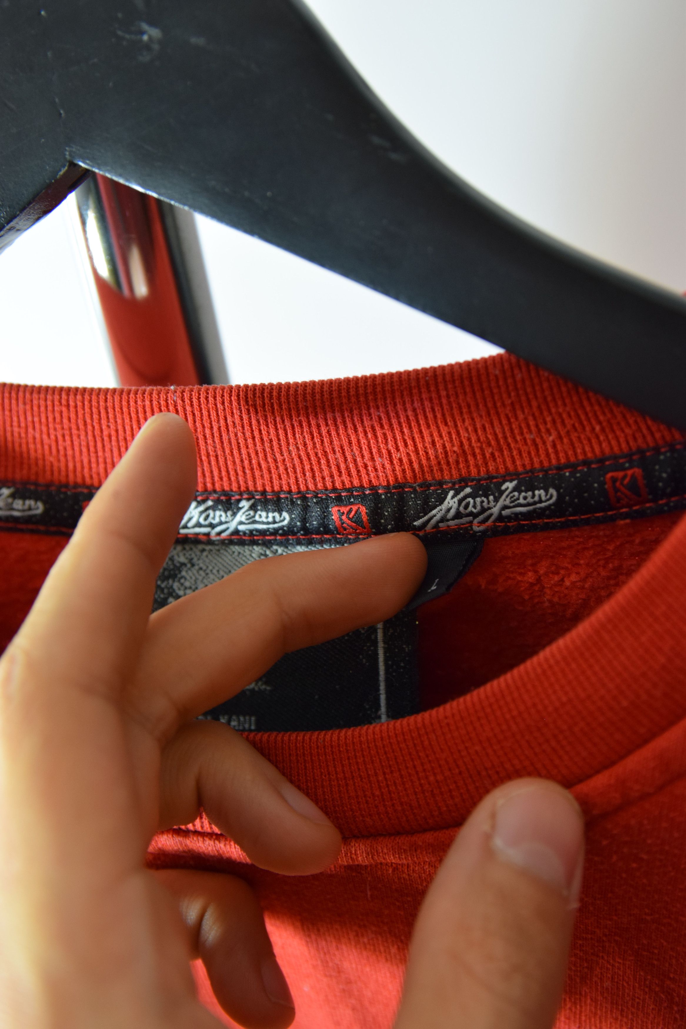Karl Kani × Vintage Karl Kani Jeans Vintage red Crewneck Classic 90s 2Pac Size US L / EU 52-54 / 3 - 7 Thumbnail