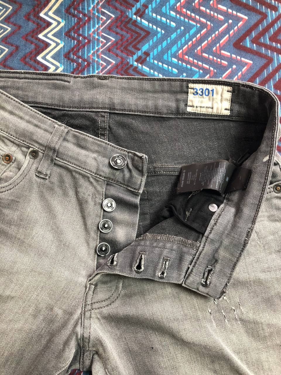 G-Star × Vintage G-STAR 3301 Tapered Pants Raw Baggy Denim Goth Size US 30 / EU 46 - 20 Thumbnail