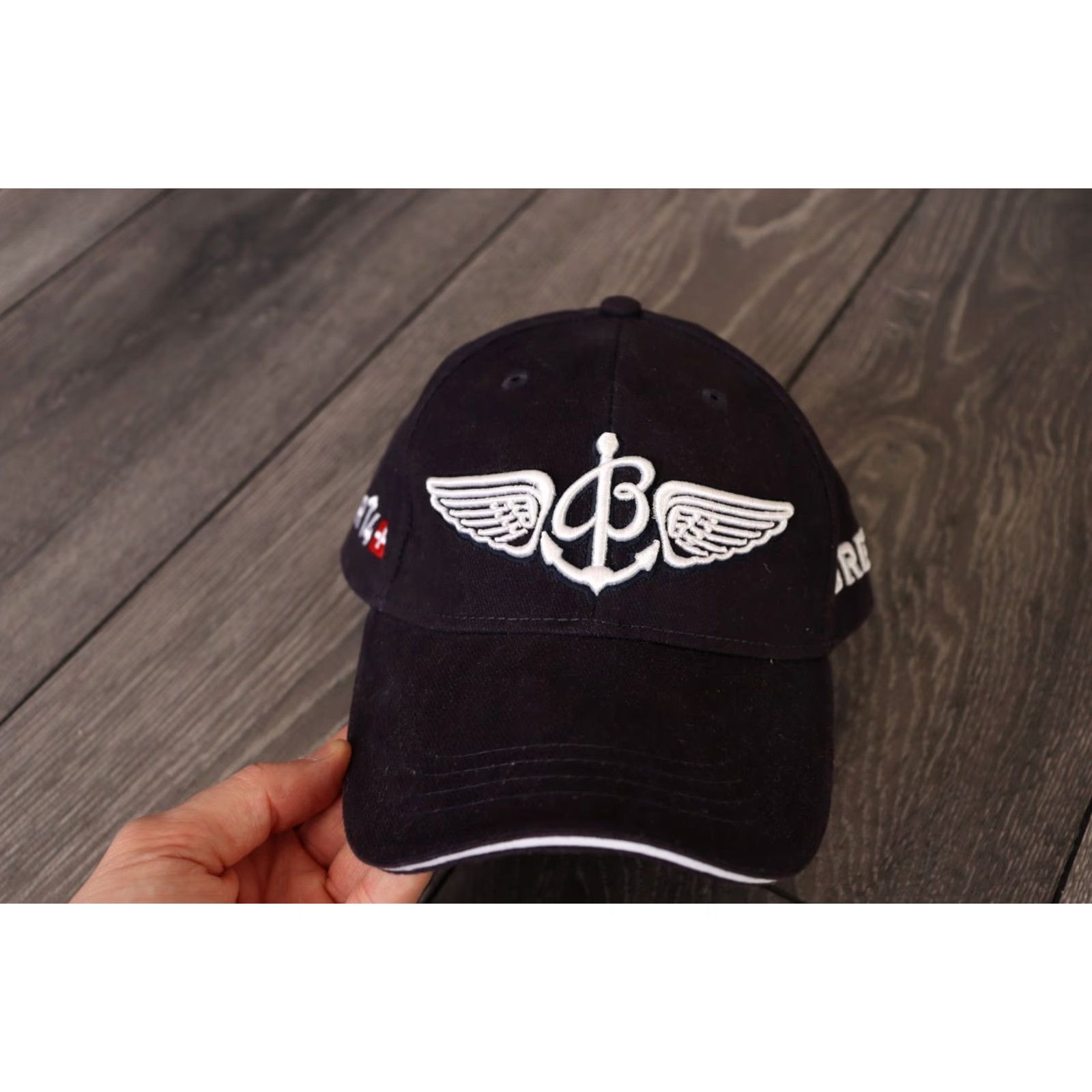 Breitling VINTAGE Breitling Cap Hat Swiss Air 14 Airshow Collectorable Edition One Size Blue Cotton Adjustable Men Logo 90s Championship Mens Size ONE SIZE - 3 Thumbnail