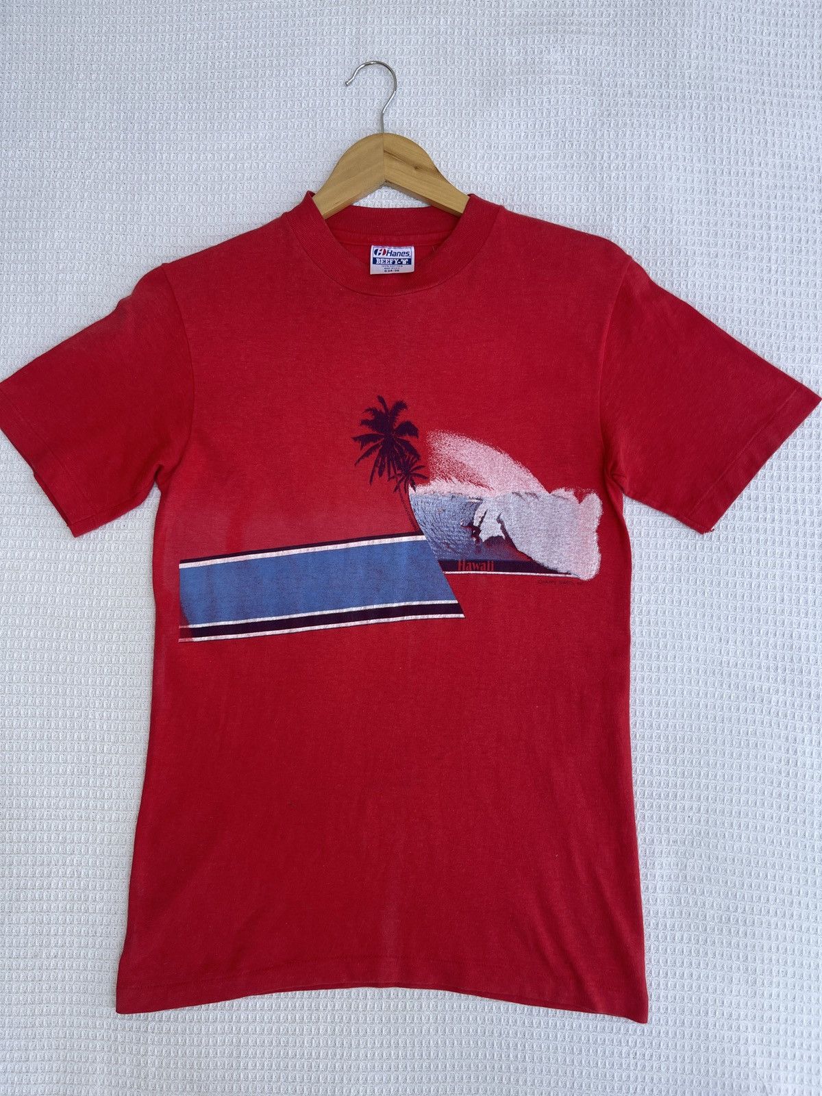 Vintage LastDrop🔥Rare🔥Vintage 80s Hawaii Hanes Single Stitch T-Shirt Size US S / EU 44-46 / 1 - 10 Thumbnail
