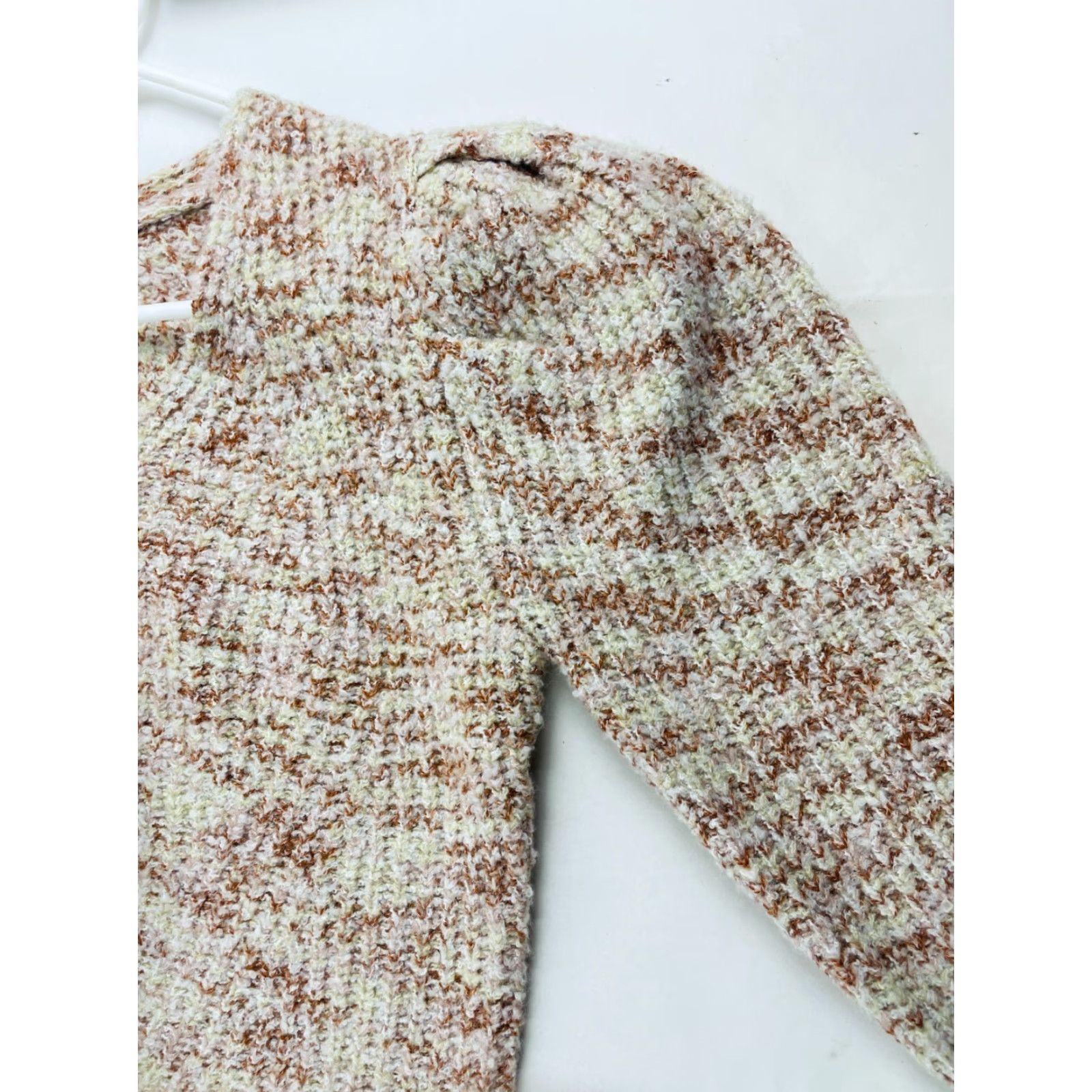 Vintage Universal Thread Sweater Womens Size Small Pink White Cream Pullover Puff Sleeve Size S / US 4 / IT 40 - 4 Thumbnail