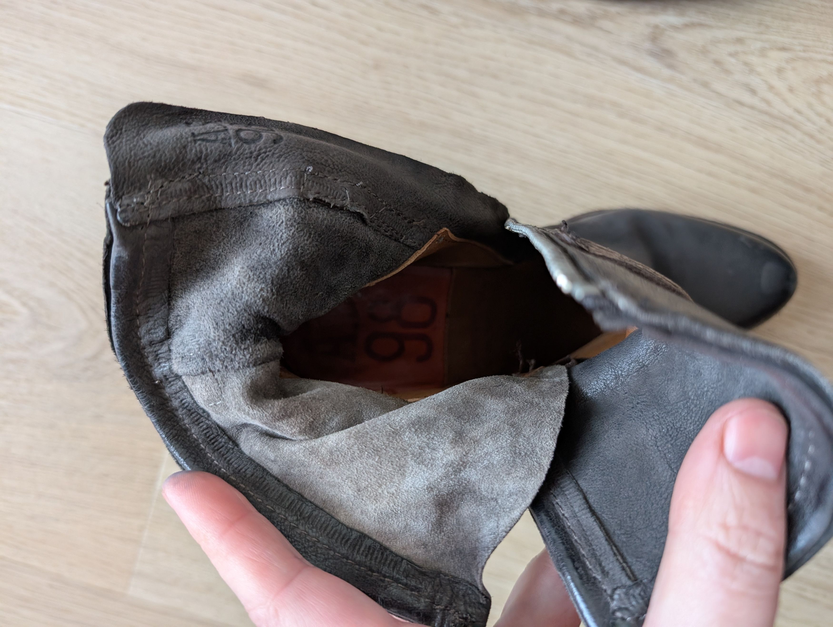 A.S.98 A.S.98 Grey Leather Avant Garde Zip Buckle Ankle Boots Size US 6 / IT 36 - 10 Thumbnail