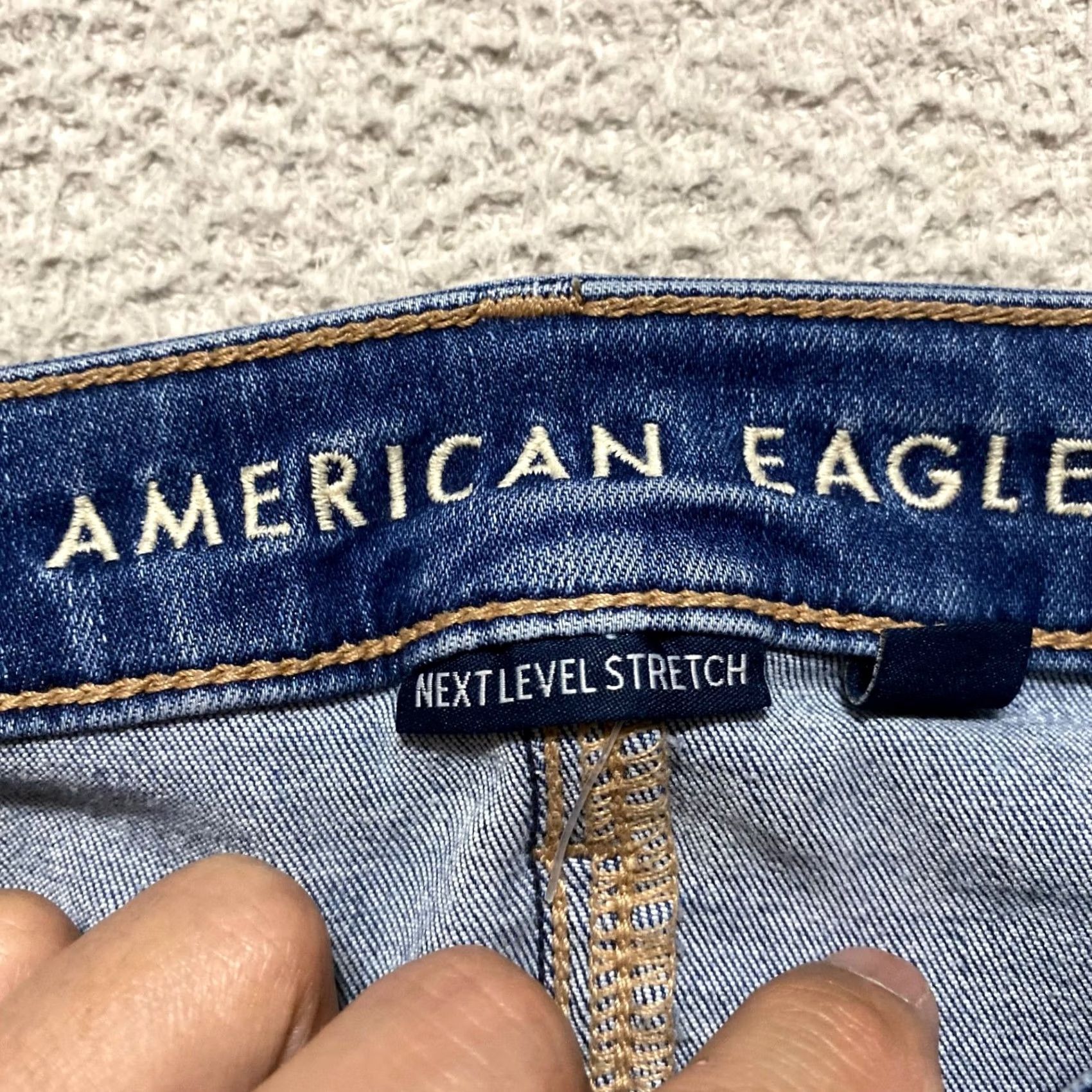American Eagle Outfitters American Eagle Outfitters Jeans Womens 10 Tall Blue Denim Medium Wash High Rise Jegging Size 32" / US 10 / IT 46 - 3 Thumbnail