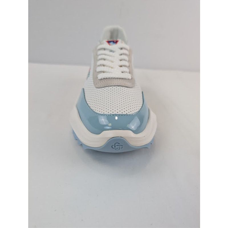 Casablanca o1rshd1 Leather Atlantis Sneaker in White / Light Blue Size US 9 / EU 42 - 15 Thumbnail