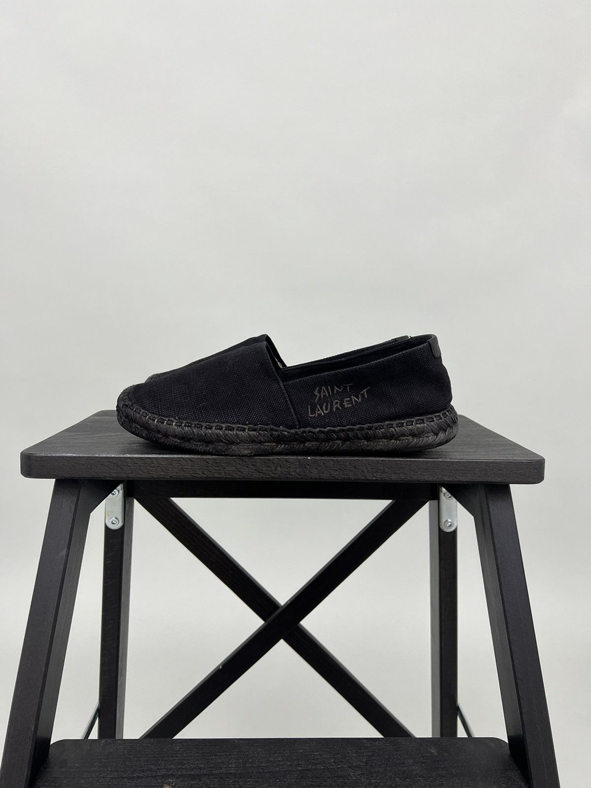 Saint Laurent Paris Saint Laurent Womens Espadrilles Black Size 37 Size US 7 / IT 37 - 1 Thumbnail